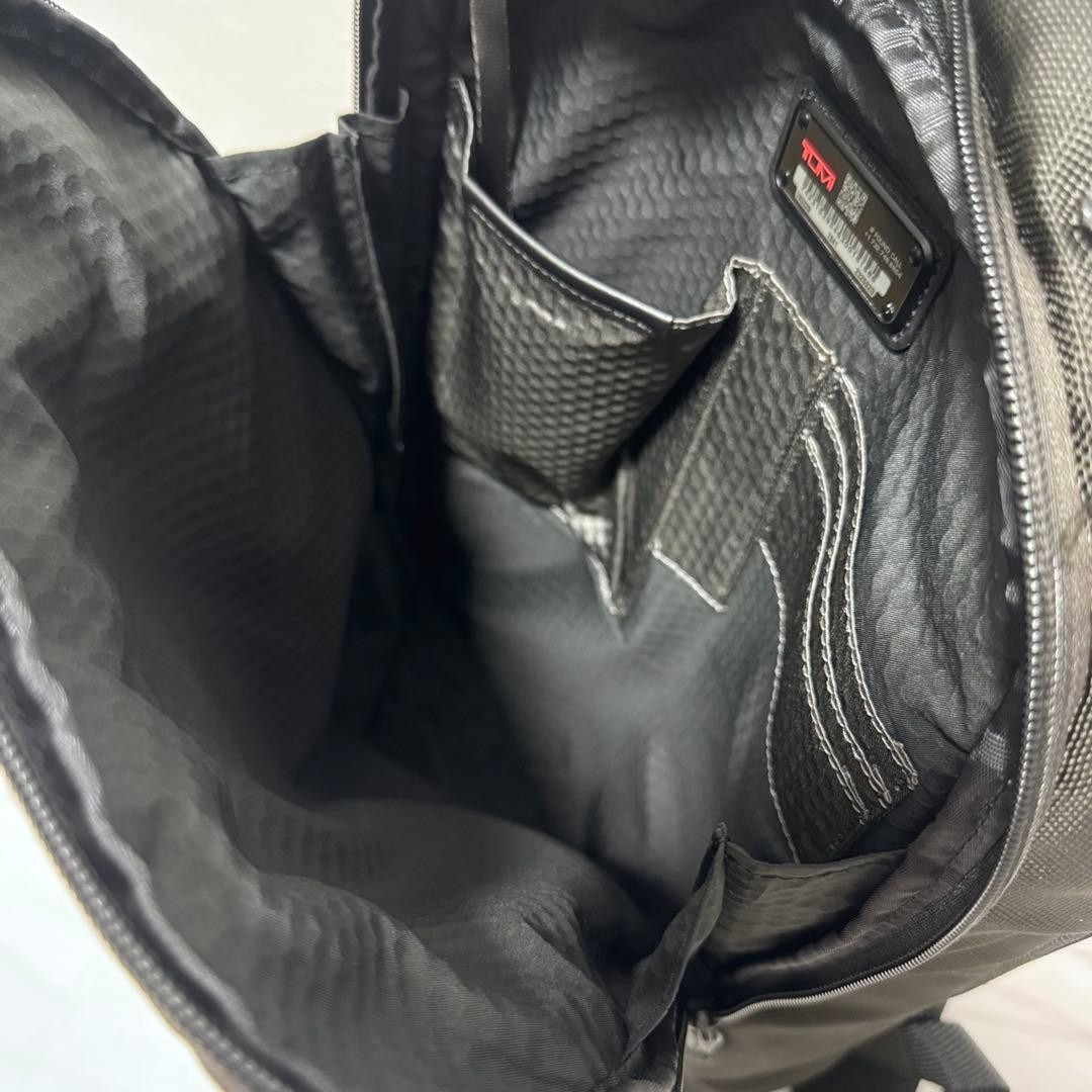 TUMI 232682D Alpha Bravo Davis Backpack Black Ballistic Nylon Leather Laptop A4
