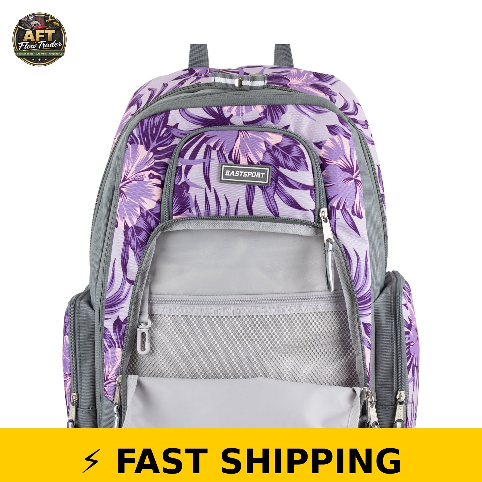 Eastsport Expandable Recycled Backpack – Hibiscus Edge