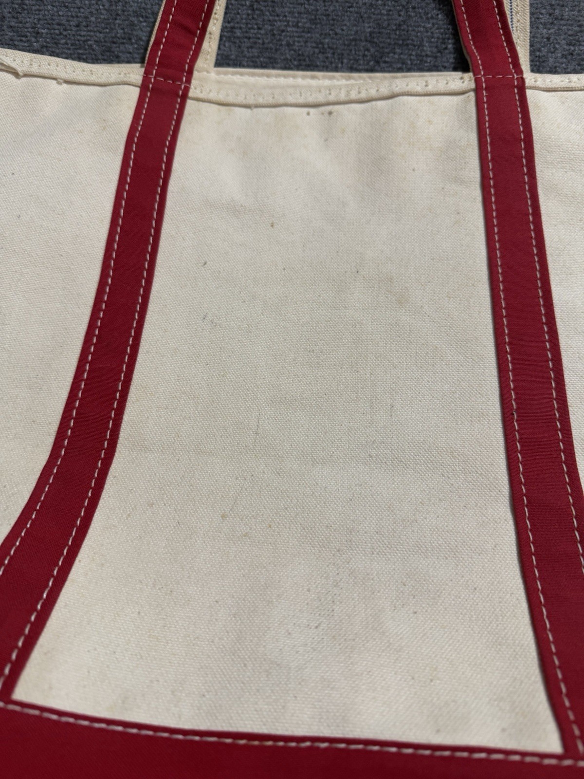 Vintage L.L. Bean Boat And Tote Bag Multi Color Canvas XL Zipper