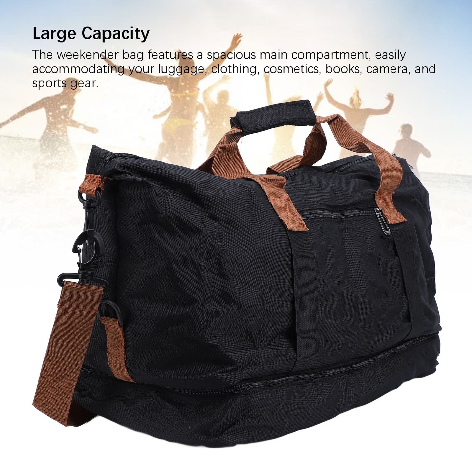 Travel Duffle Bag Oxford Cloth Waterproof Weekender Bag Dry And Wet Separat WAOK