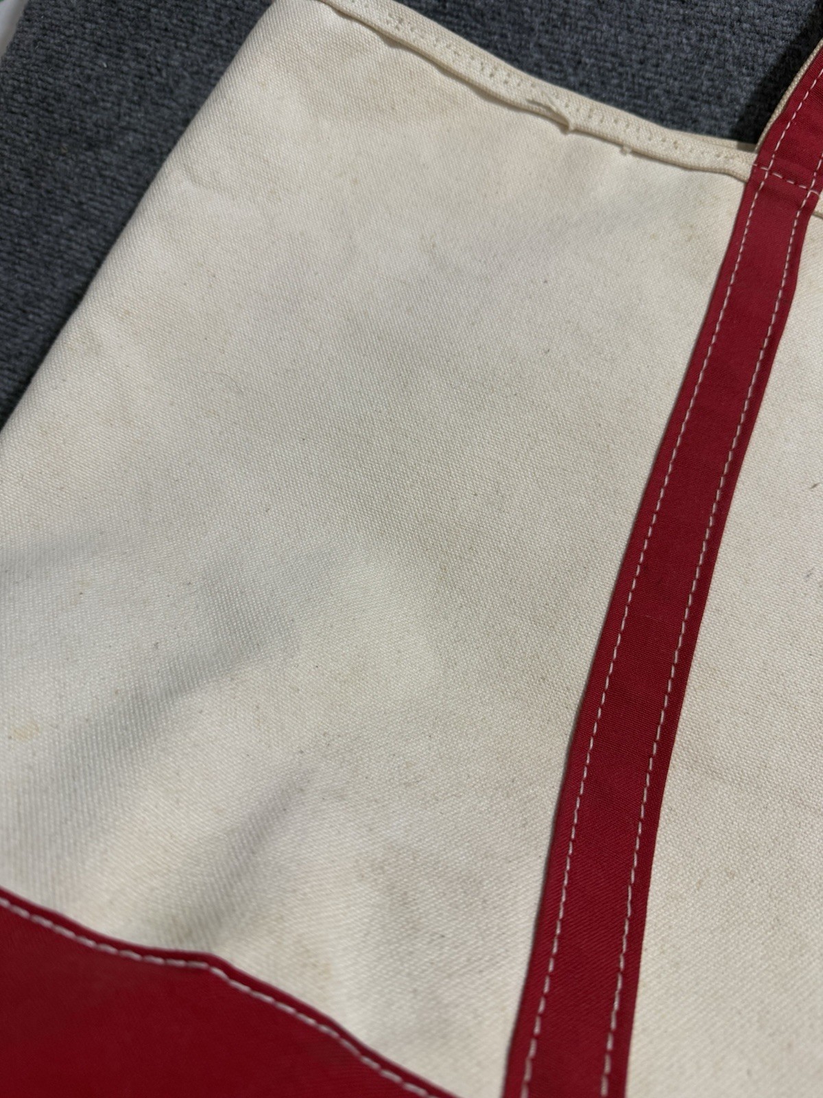 Vintage L.L. Bean Boat And Tote Bag Multi Color Canvas XL Zipper