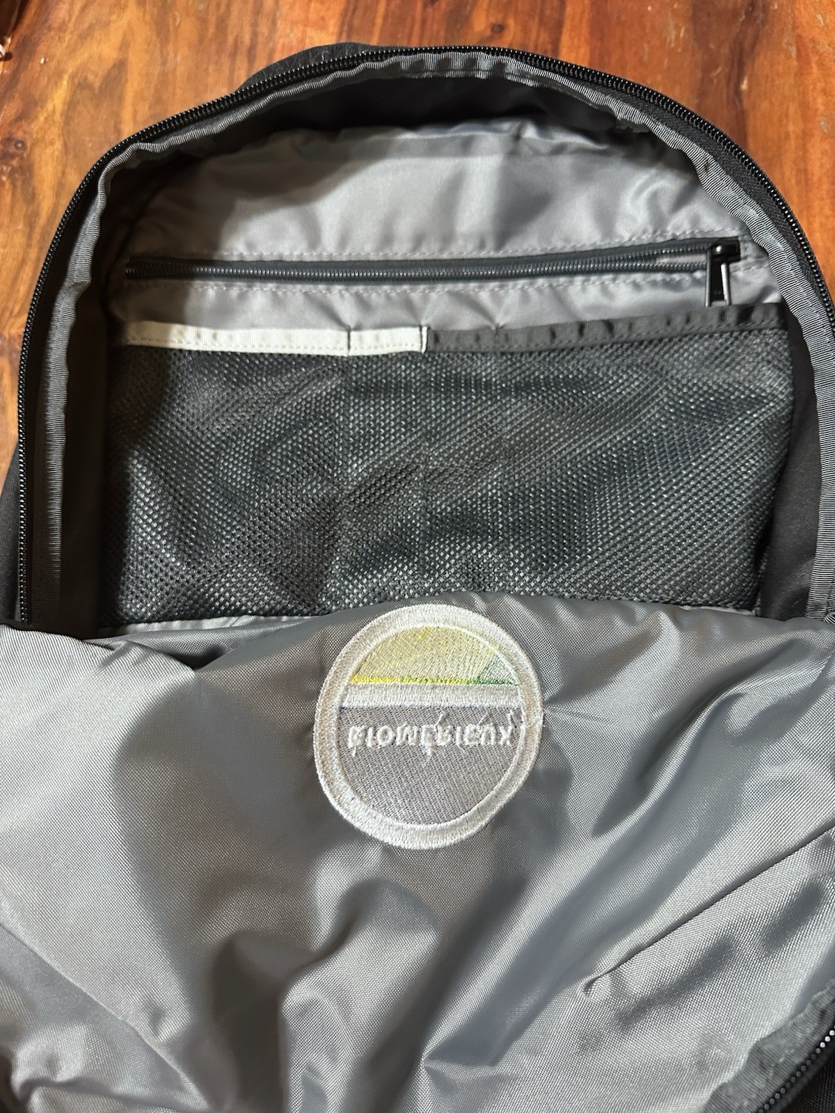 The North Face Stalwart Black Backpack 26L Laptop Sleeve Company Logo