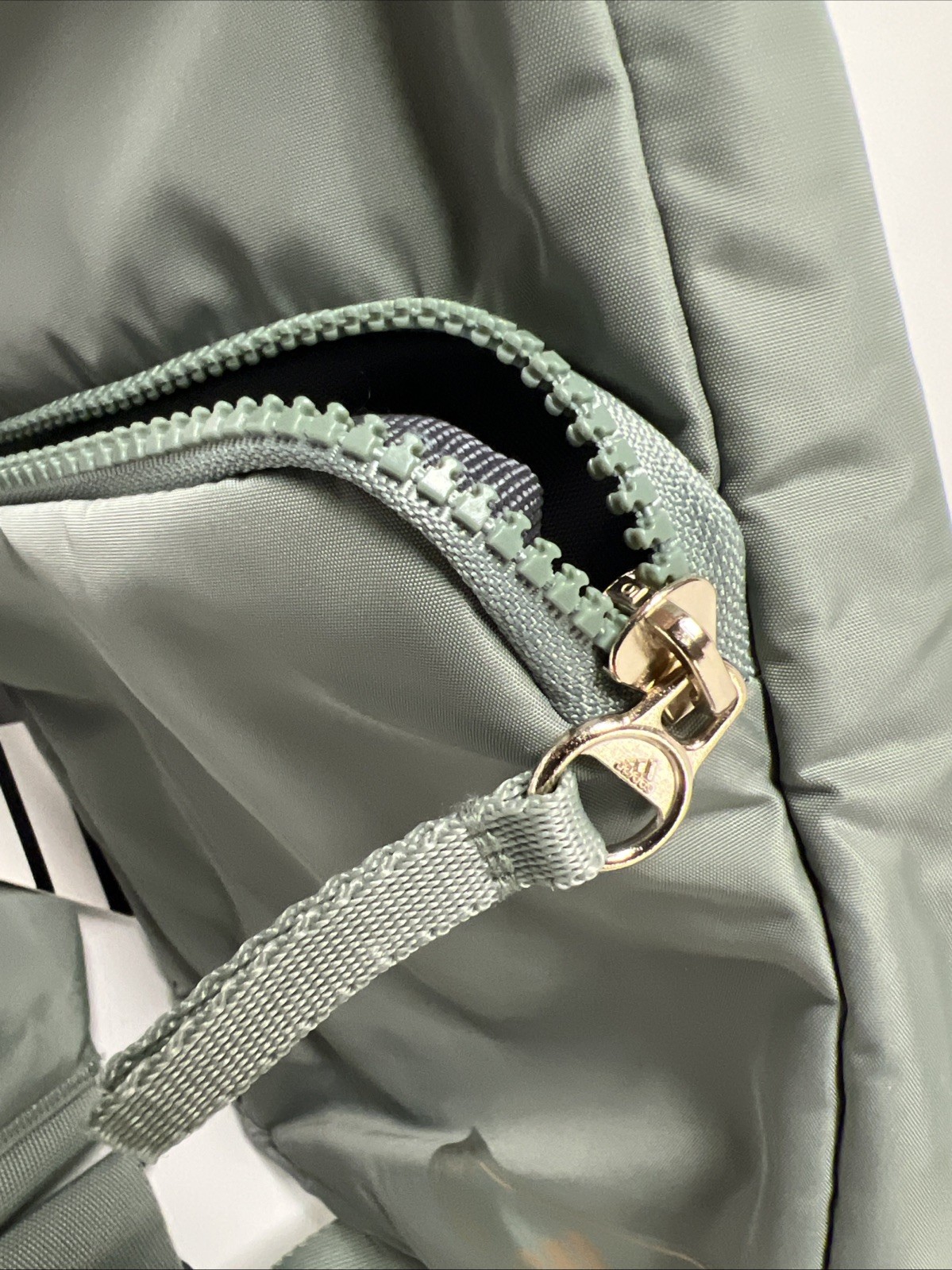 Adidas Essentials 2 Sling Crossbody Silver Green/ Gilver Zippered Pockets W/ Tag