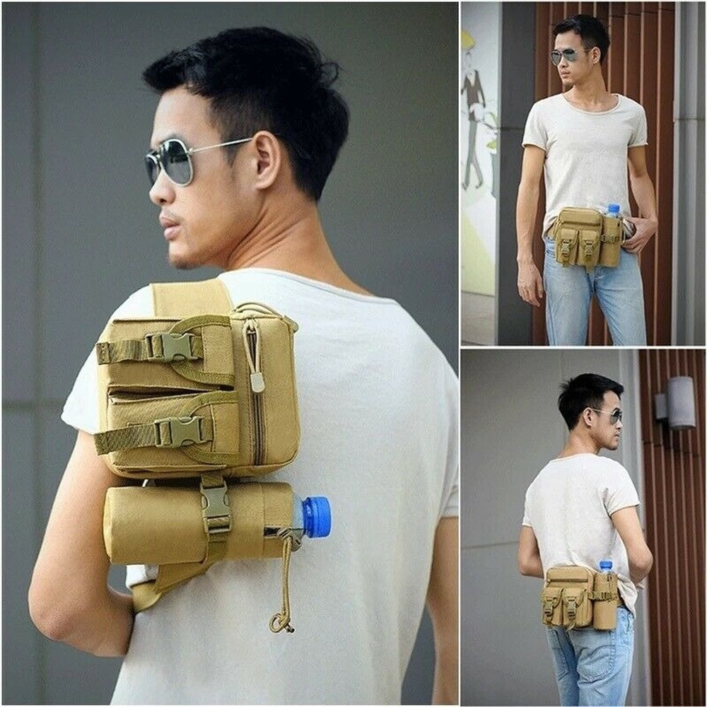Tactical Waist Fanny Pack Utility Pouch Military Pocket Holder Water Bottle Bag