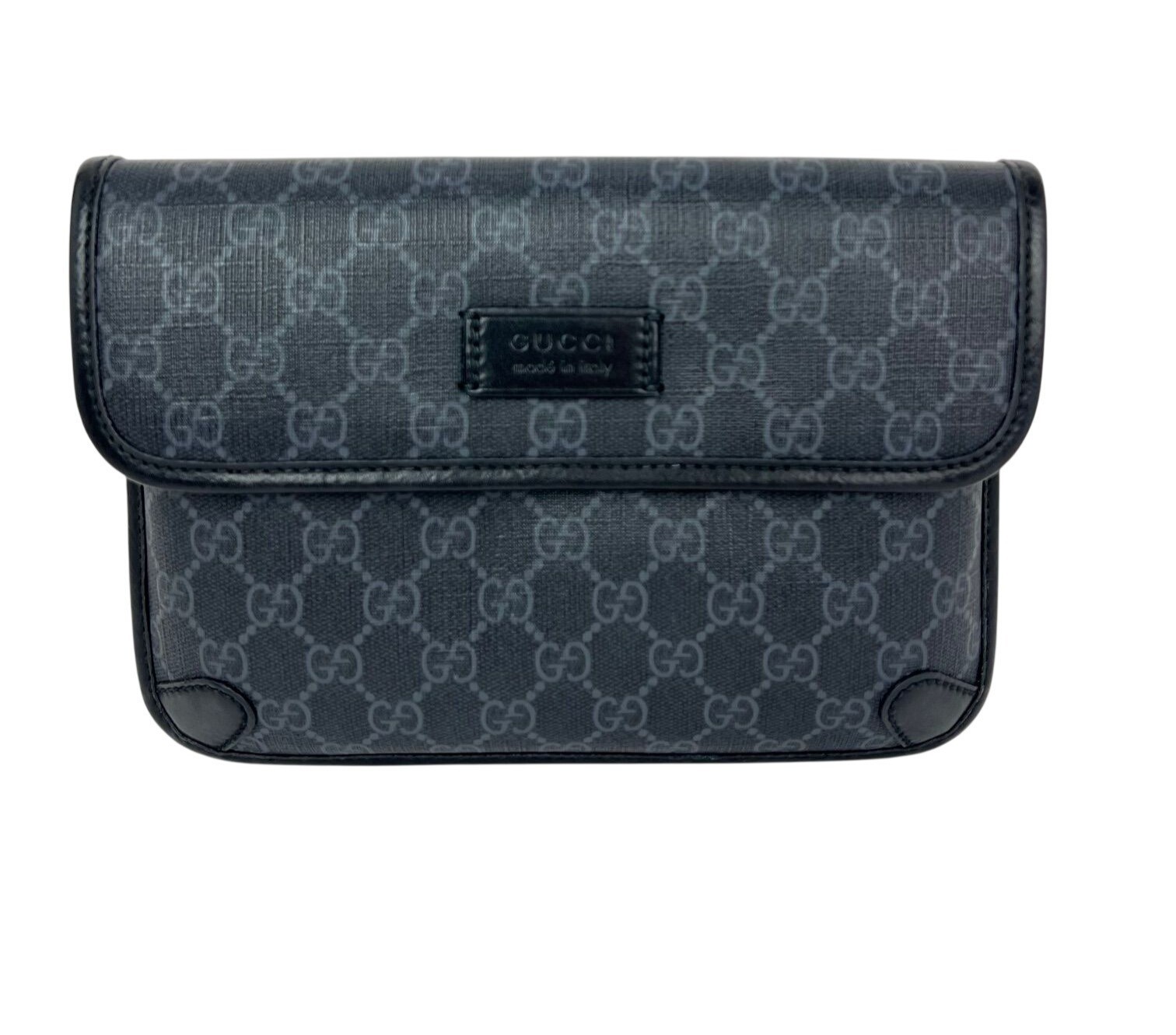 Gucci GG Supreme Web Slim Black Grey Belt Bag EBAY LIVE