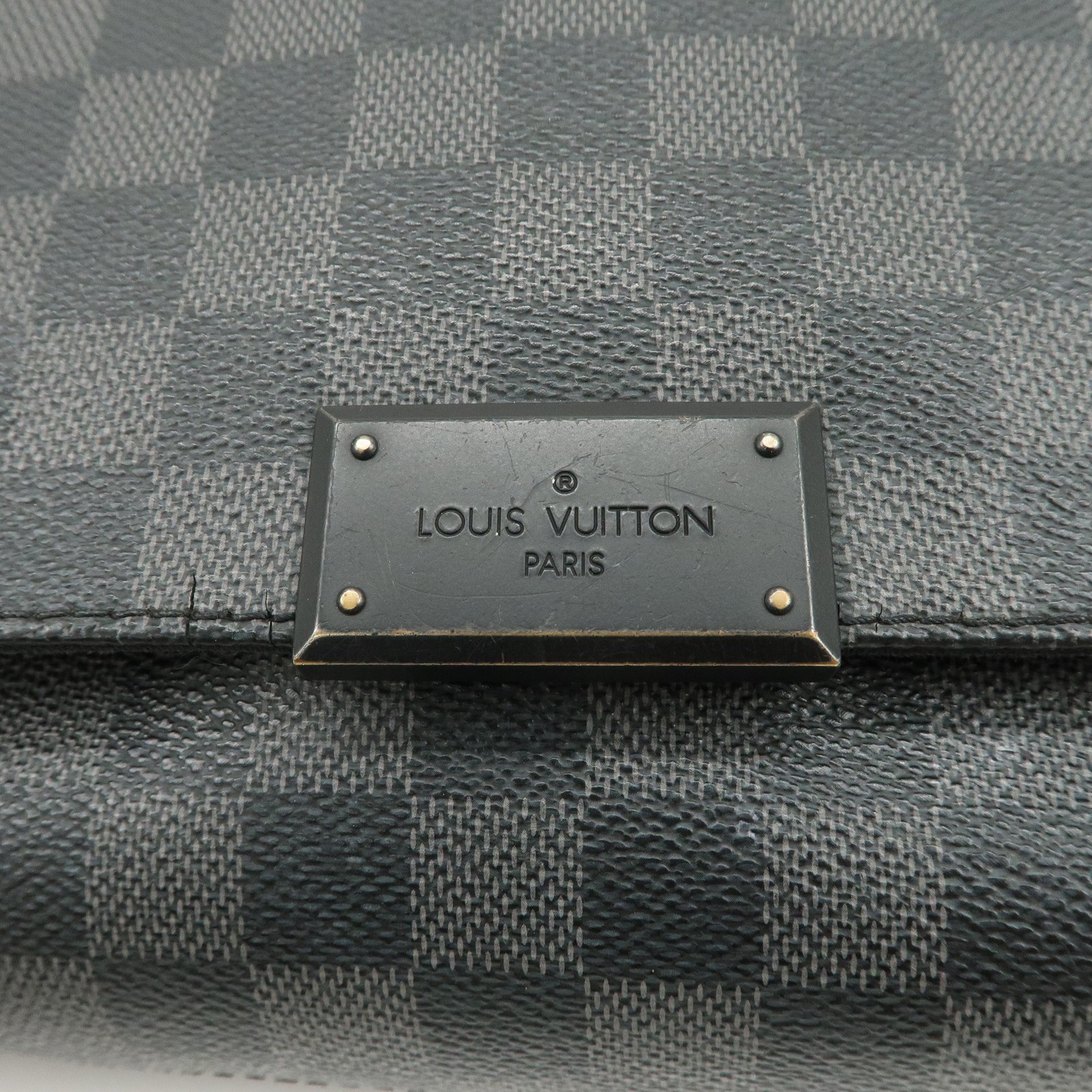 Louis Vuitton Damier Graphite District PM Shoulder Bag Noir N41260 Auth Used F/S