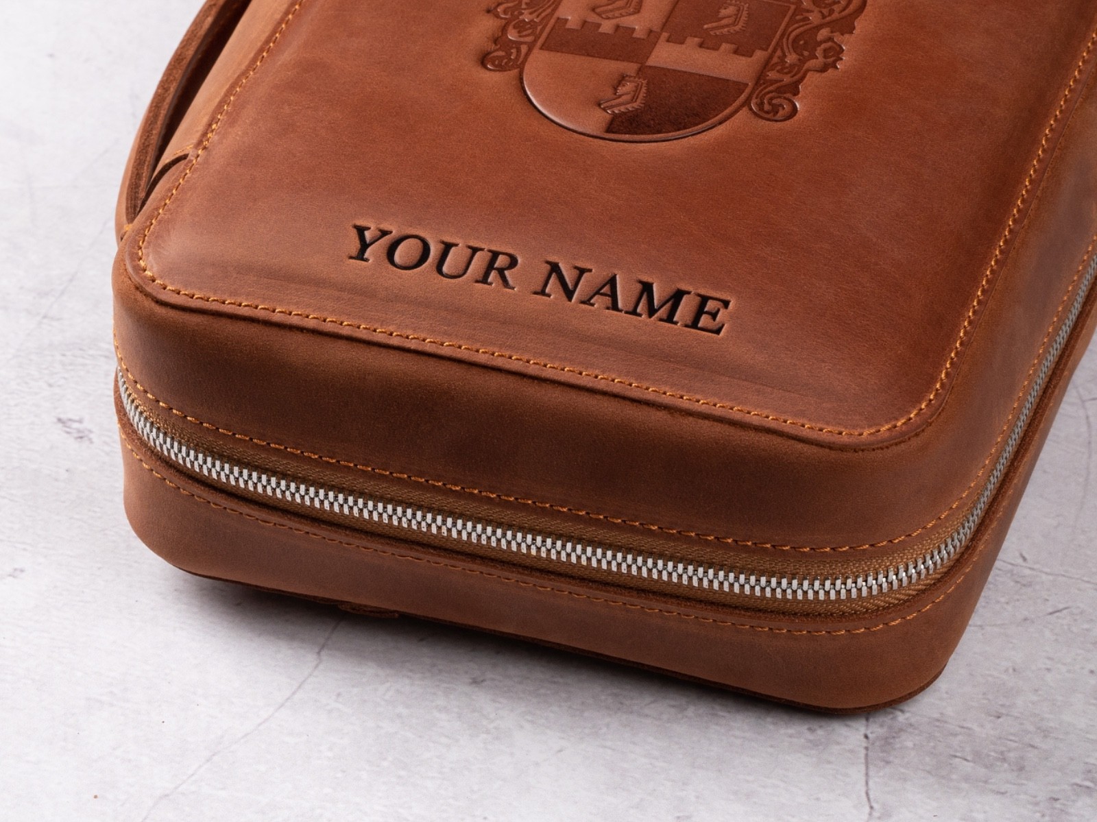 Leather Cigar Case Personalized Cigar Holder Travel Humidor Box Accessories