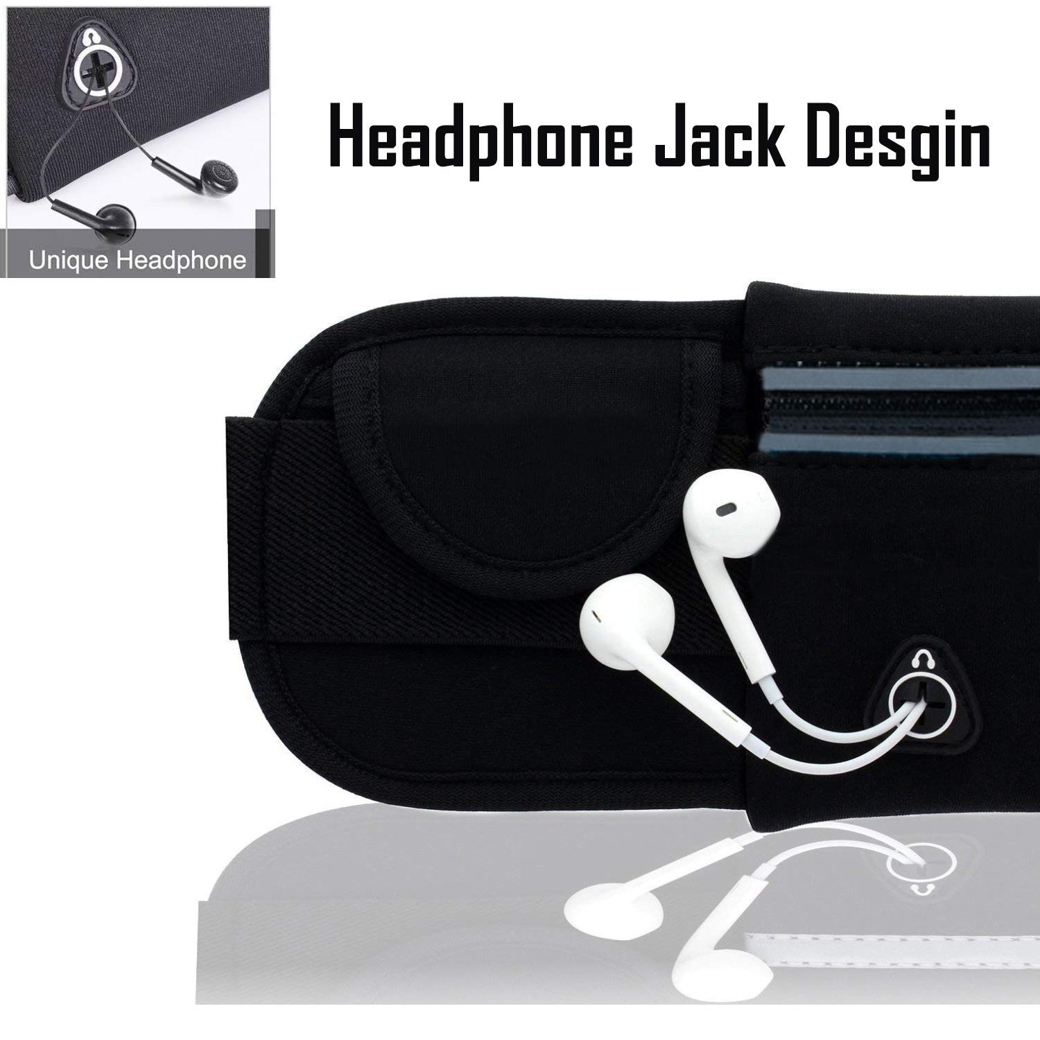 Running Belt w Water Bottle Holder Reflective Phone Waist Bag Fanny Pack