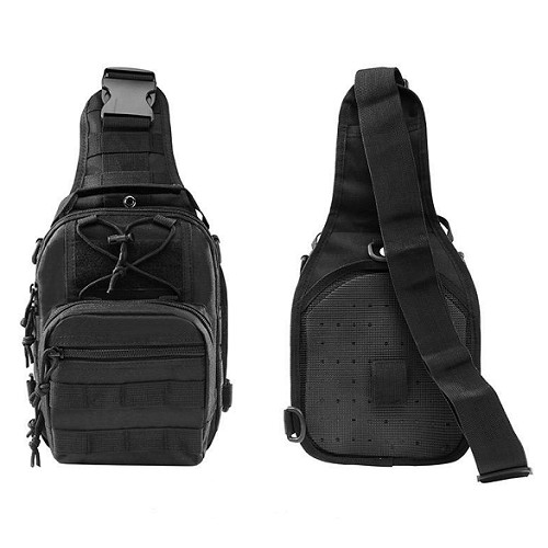 Men Backpack Molle Tactical Sling Chest Pack Shoulder Bag Outdoor Travel Hiking