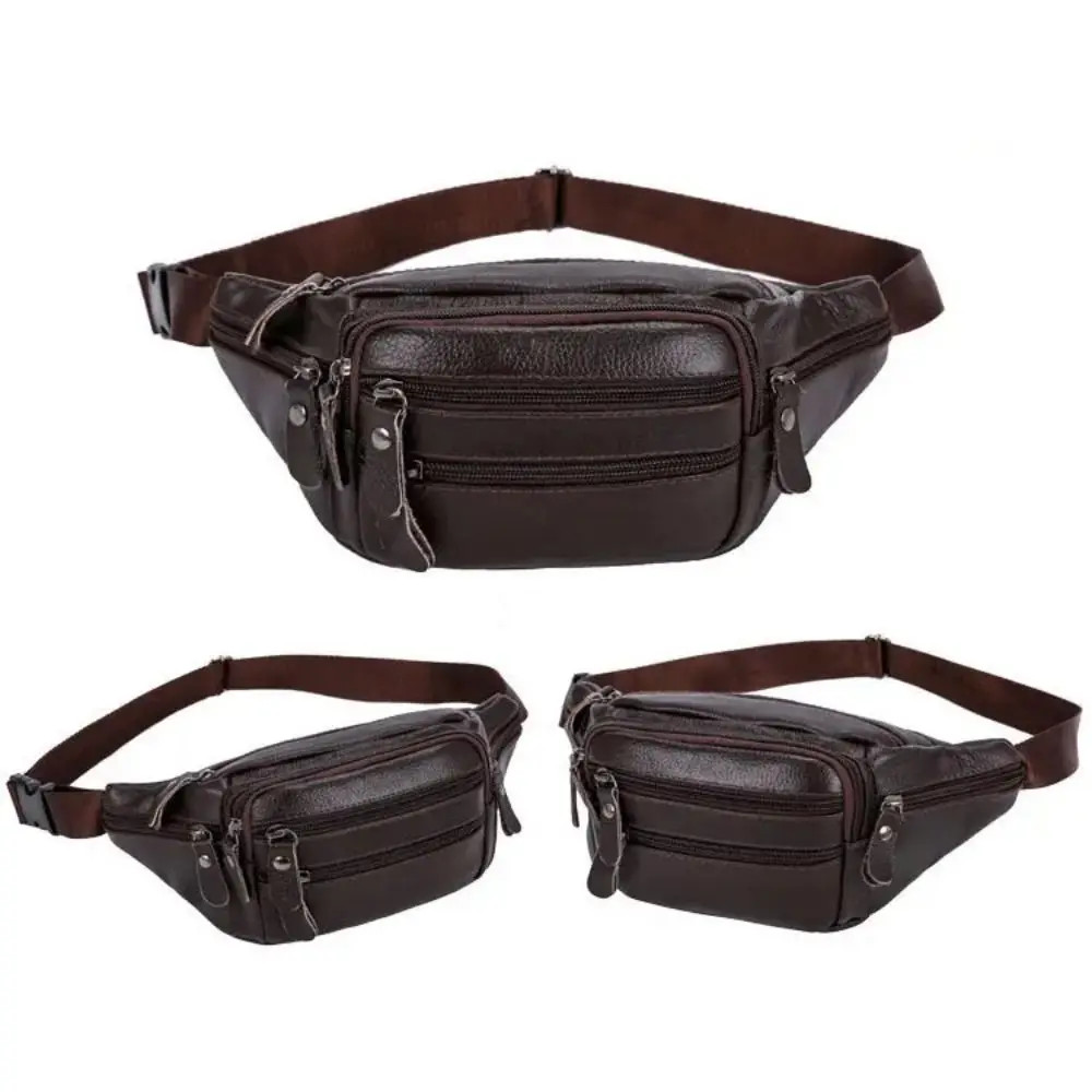 Men’s Multi-Layer Waist Bag Waterproof Large Capacity Belt Bag Travel Outdoor Ca