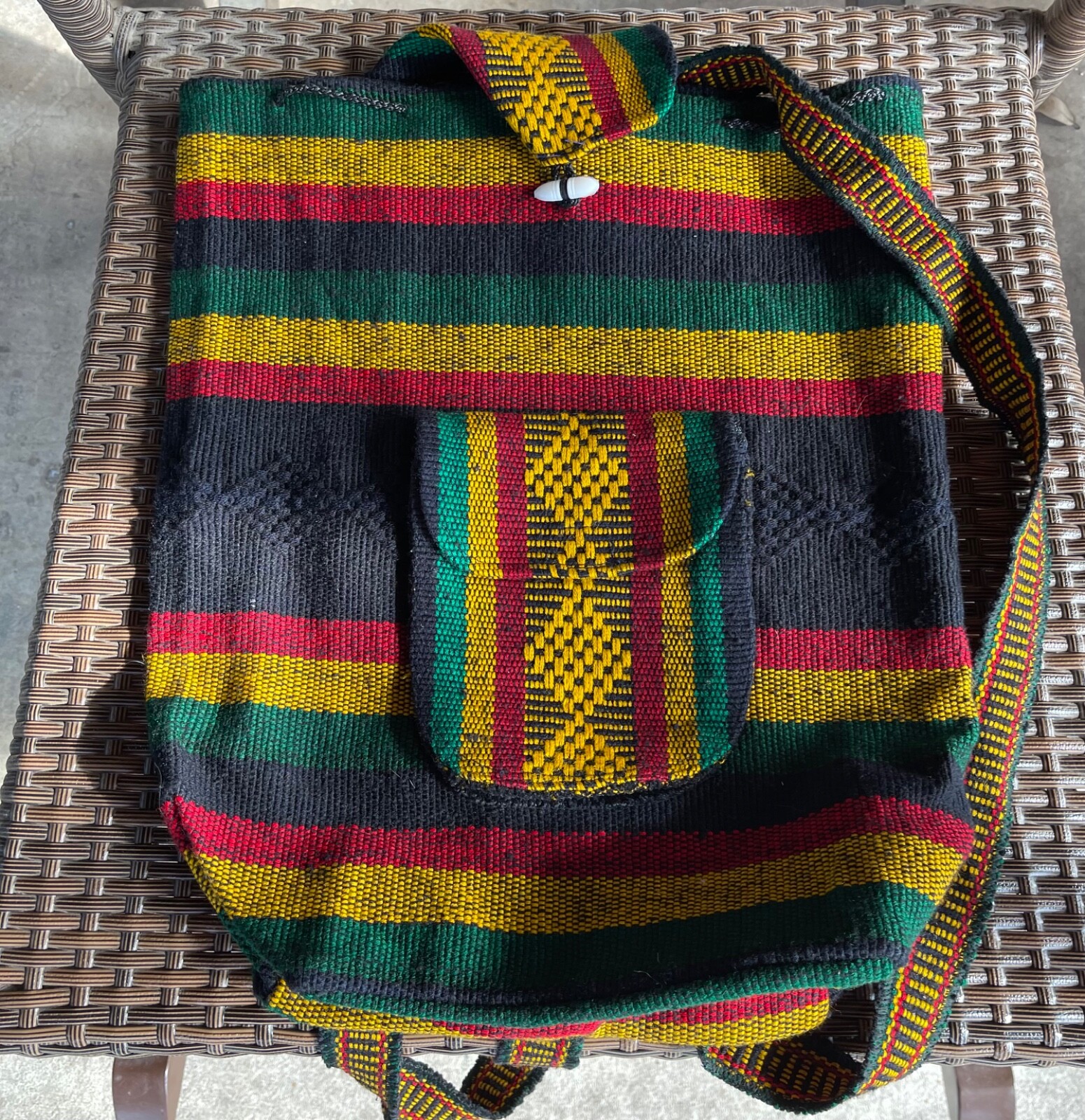 Rasta Tribal Woven New Backpack Sling Travel Bag Mexico Beach Festivals
