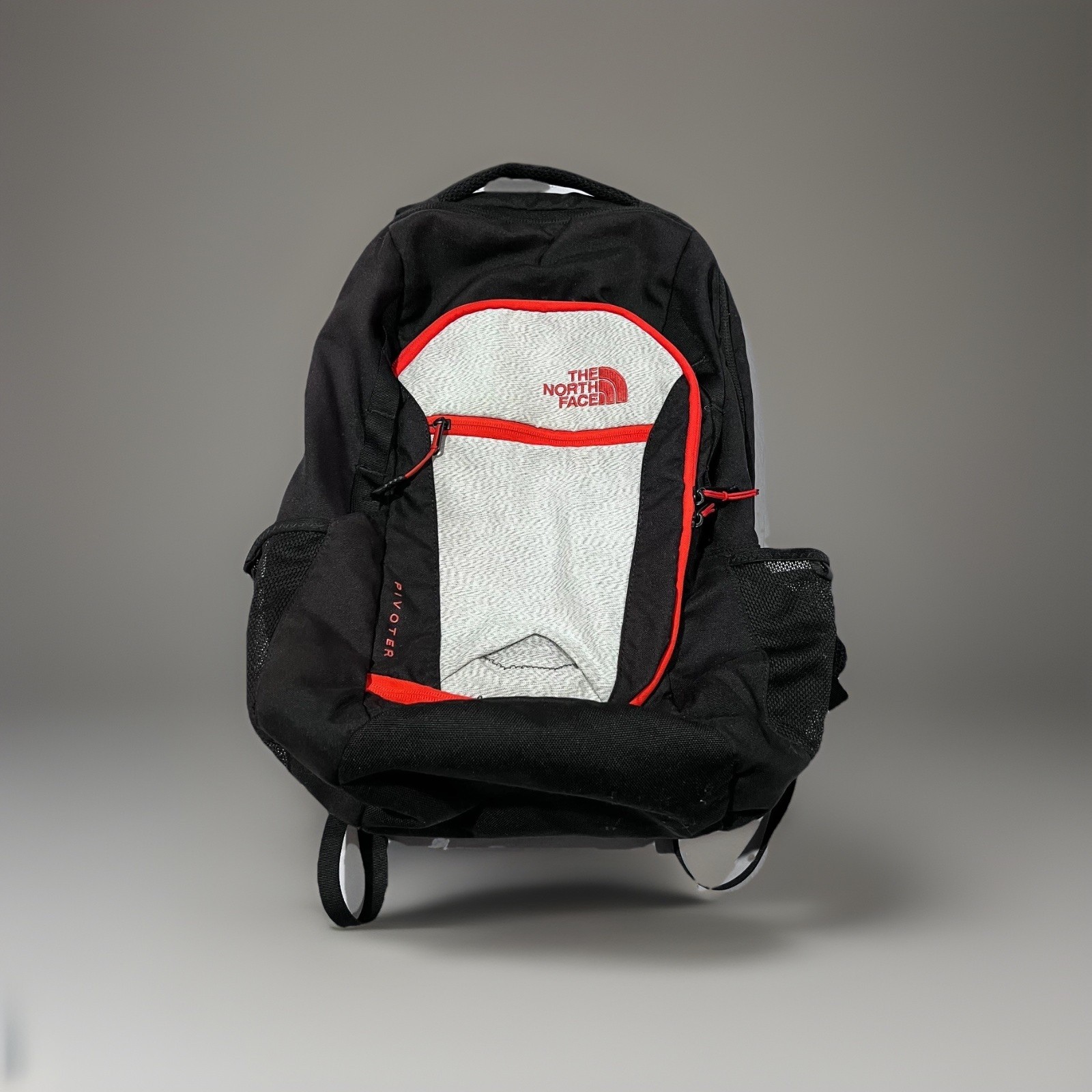 The North Face Pivoter Mens Black/Red/White Flexvent Backpack Utility Outdoor