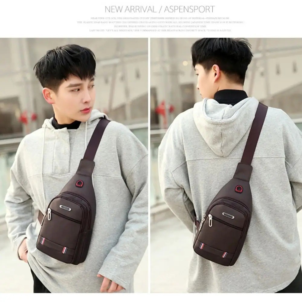 Men’s Canvas Sling Backpack Shoulder Bag Travel Casual Crossbody Chest Pack US