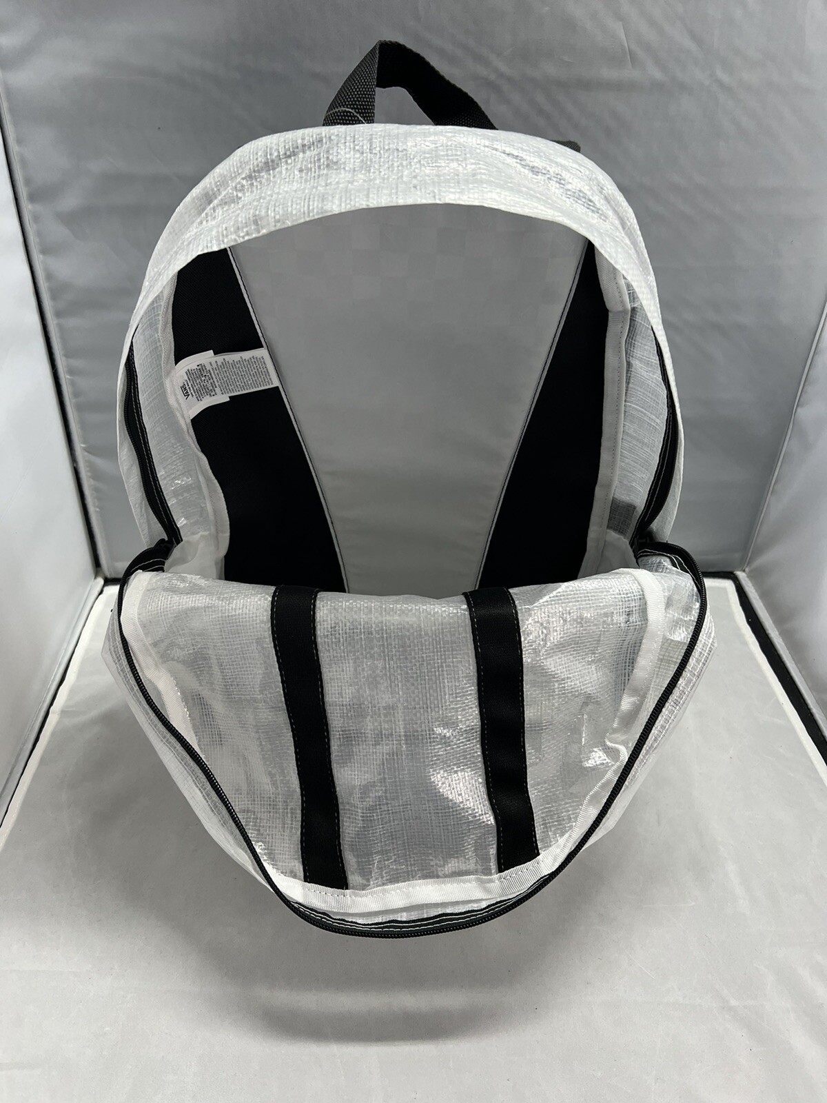 VANS OLD SKOOL IIIl Transparent Pearl – See Thru – Clear Burlap Backpack New!!!