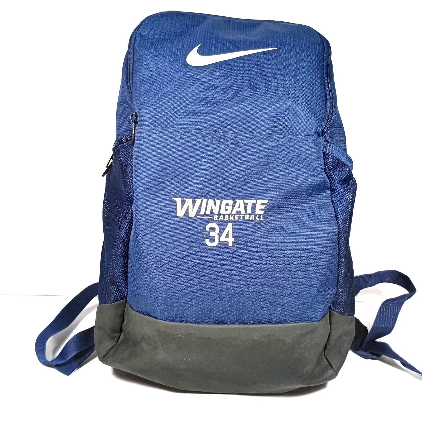 Nike Wingate Basketball #34 Team Backpack Navy Blue Travel School Sports Bag