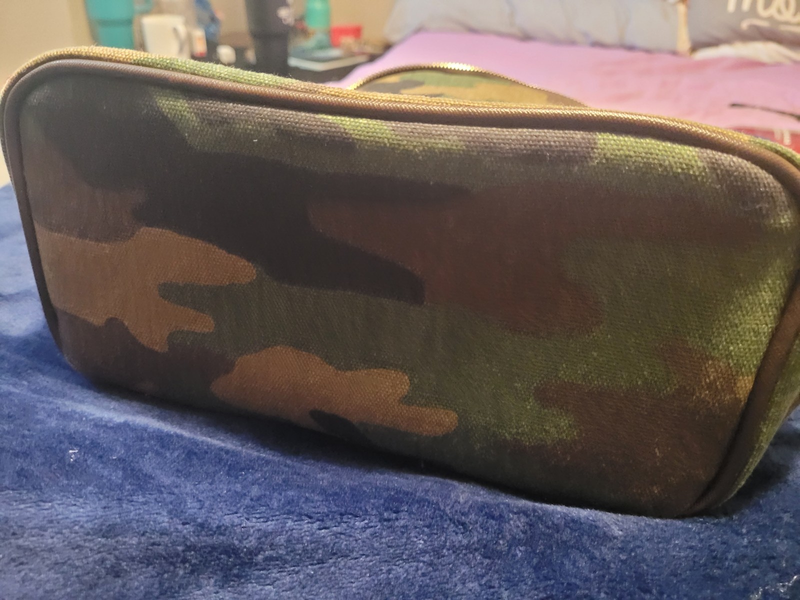 Sprayground Limited Edition Camo Backpack Brown Checkered Orange Lining Zip