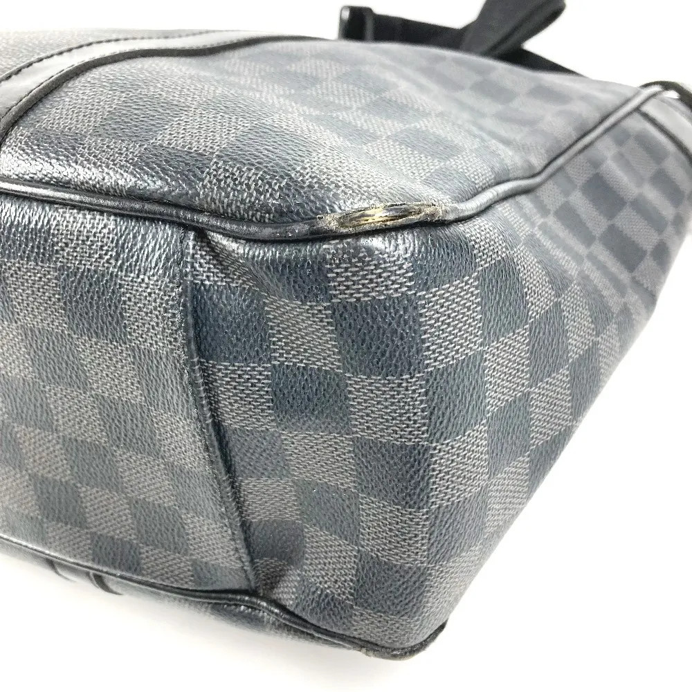 Louis Vuitton Damier Graphite Tadao 2WAY Tote Shoulder Bag N51192 Black w/Strap