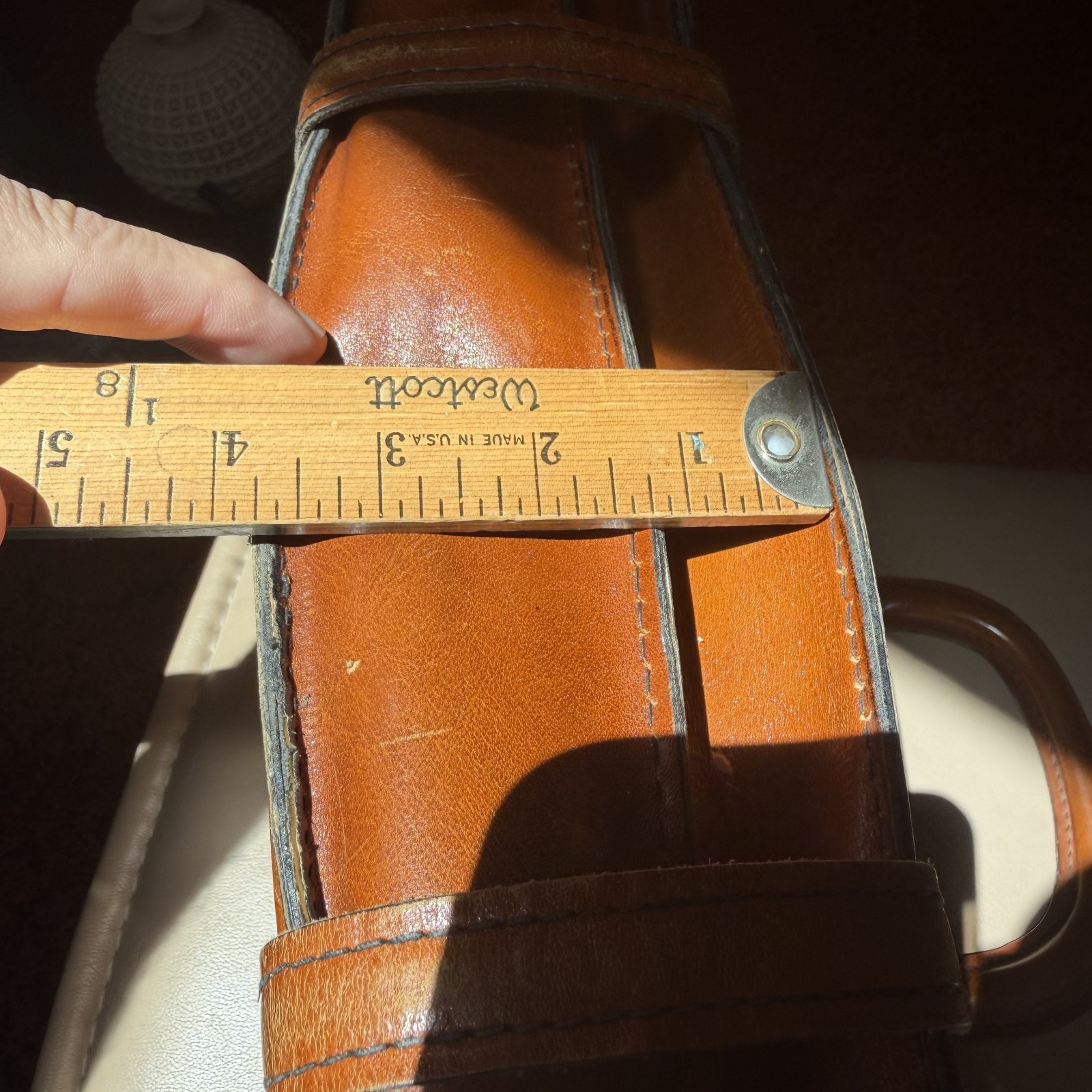 1930s Leather Briefcase Satchel Bag Brown Double Strap Messenger MacBook Pro VTG