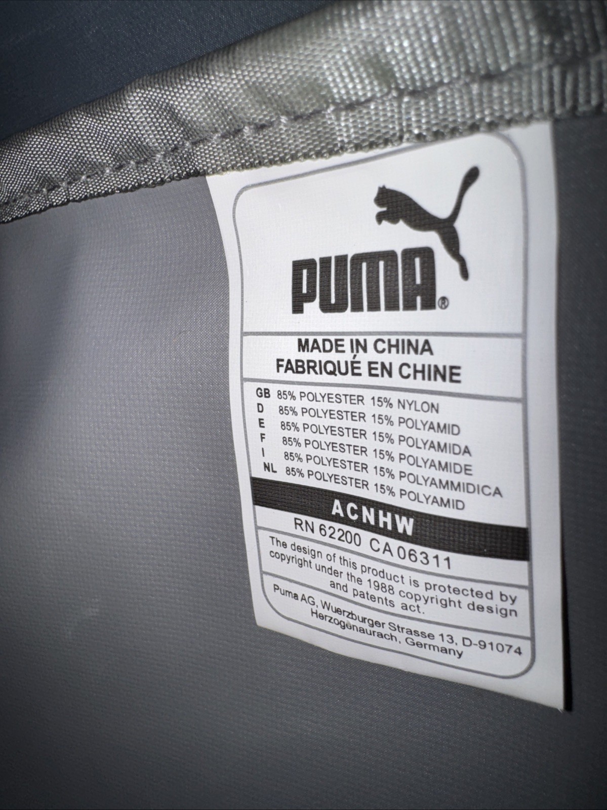 16″x12″x5″ PUMA Lightweight Messenger Shoulder Crossbody Bag 41cmx30cmx13cm
