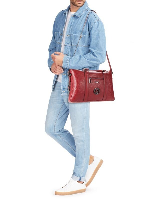 New Valentino Rolland Monogram Leather Messenger Bag~Style M2888GM-DMG-LP~ $1195