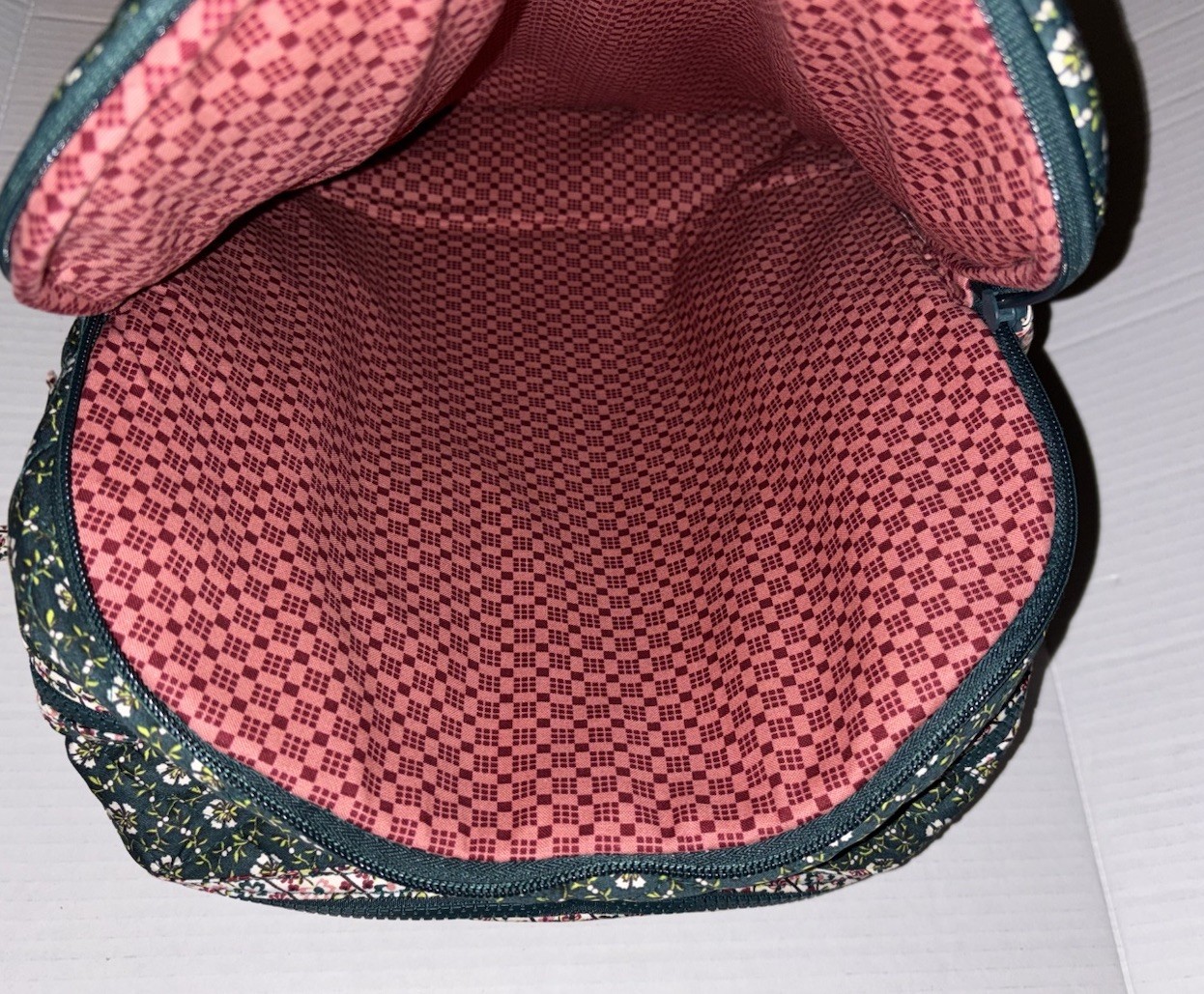 Vera Bradley Cotton Large Bancroft Backpack Bag Mistletoe Lattice NWT