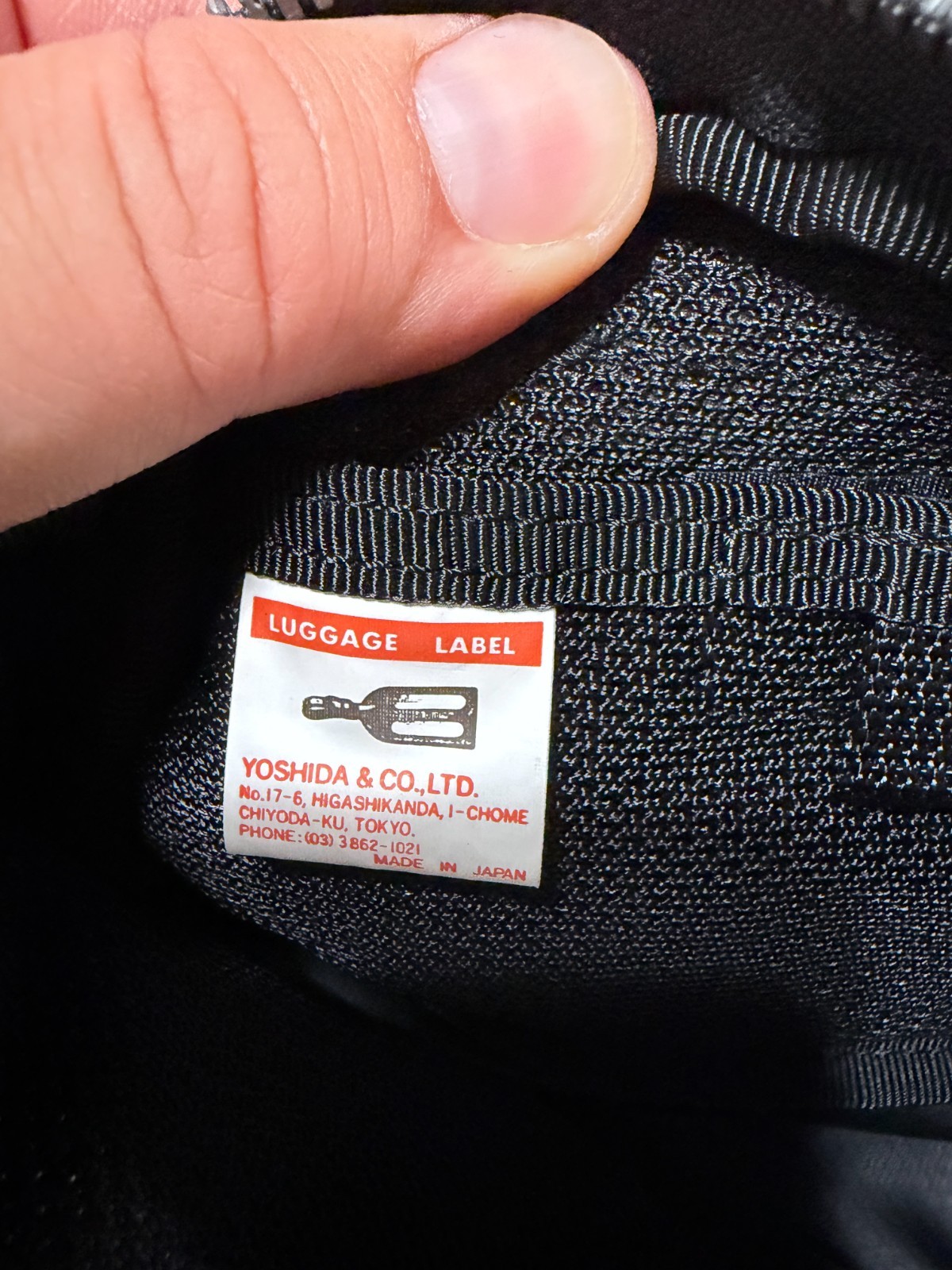 Porter Yoshida Luggage Label Free Style Shoulder Pouch Black Porter Yoshida