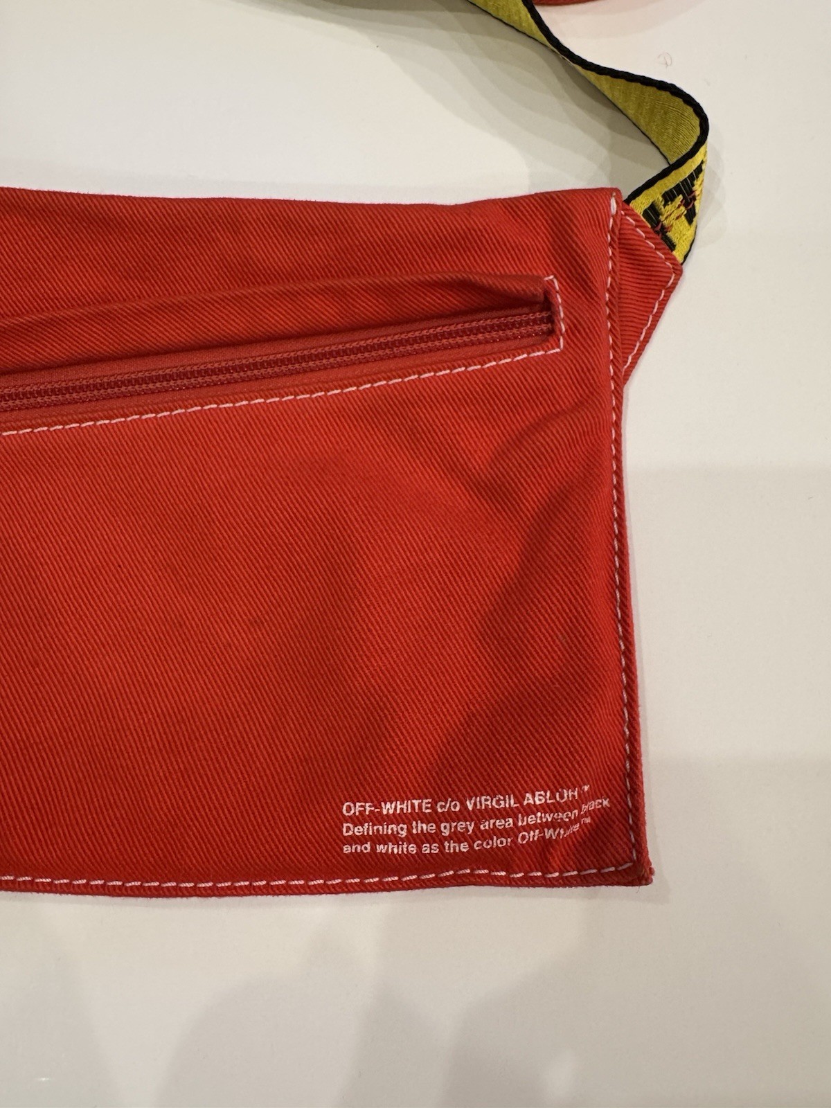Off-White – Logo-Print Cotton-Twill Messenger Bag – Red