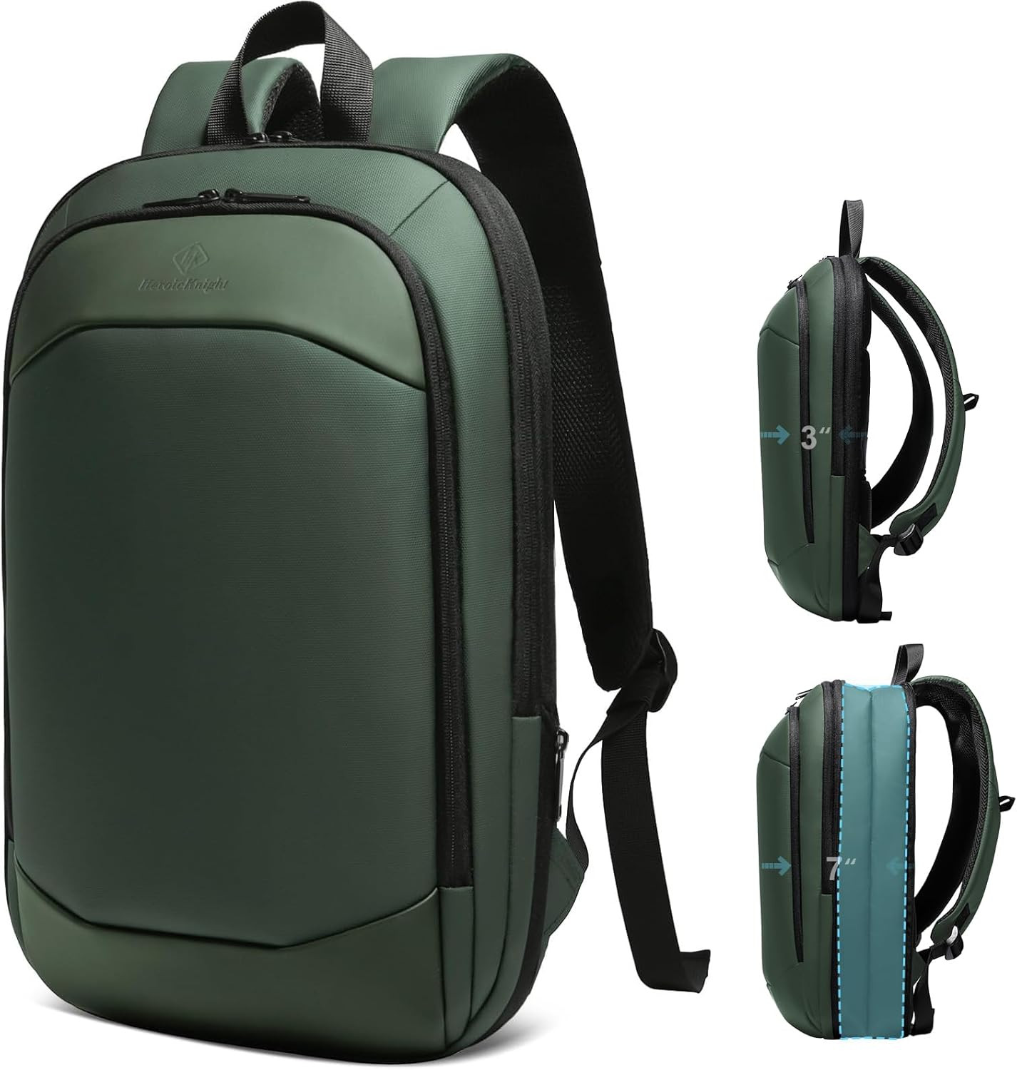Expandable Laptop Backpack 15L 27L Waterproof Business Travel Bag USB