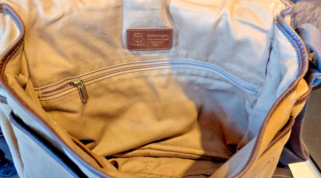 Tumi T-Tech Essential Gear Brown Waxed Cavas Crossbody used GC