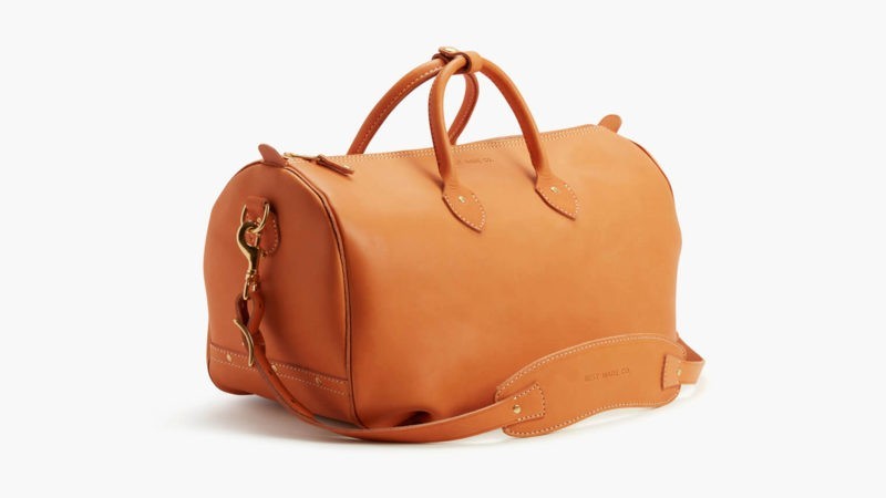 Best Made Co. Leather Duffle Bag Made in USA Natural Vegetable Tan NWT Rare 35L