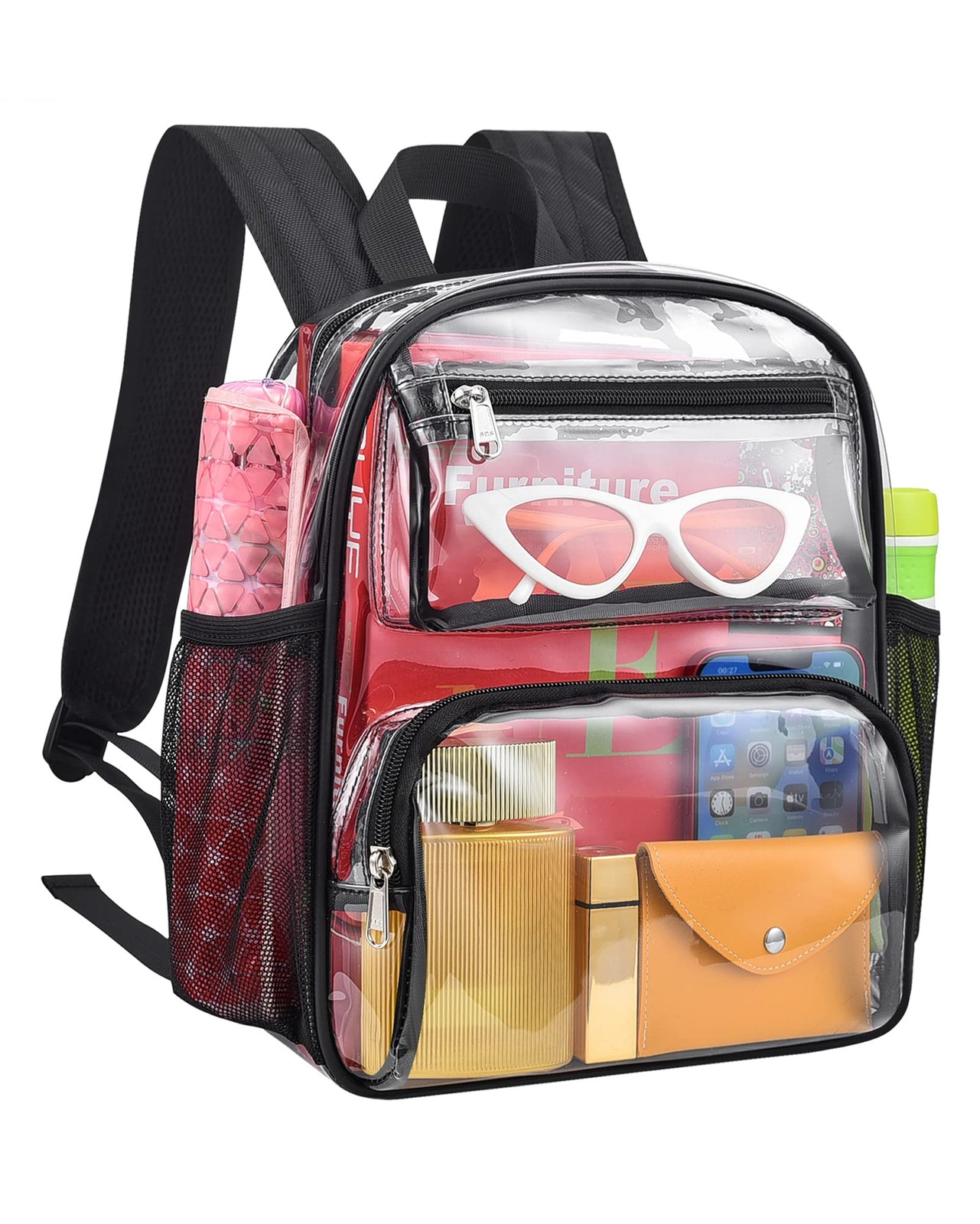 Clear Backpack Stadium Approved for Women and Men, Clear Bag for Stadium Even…