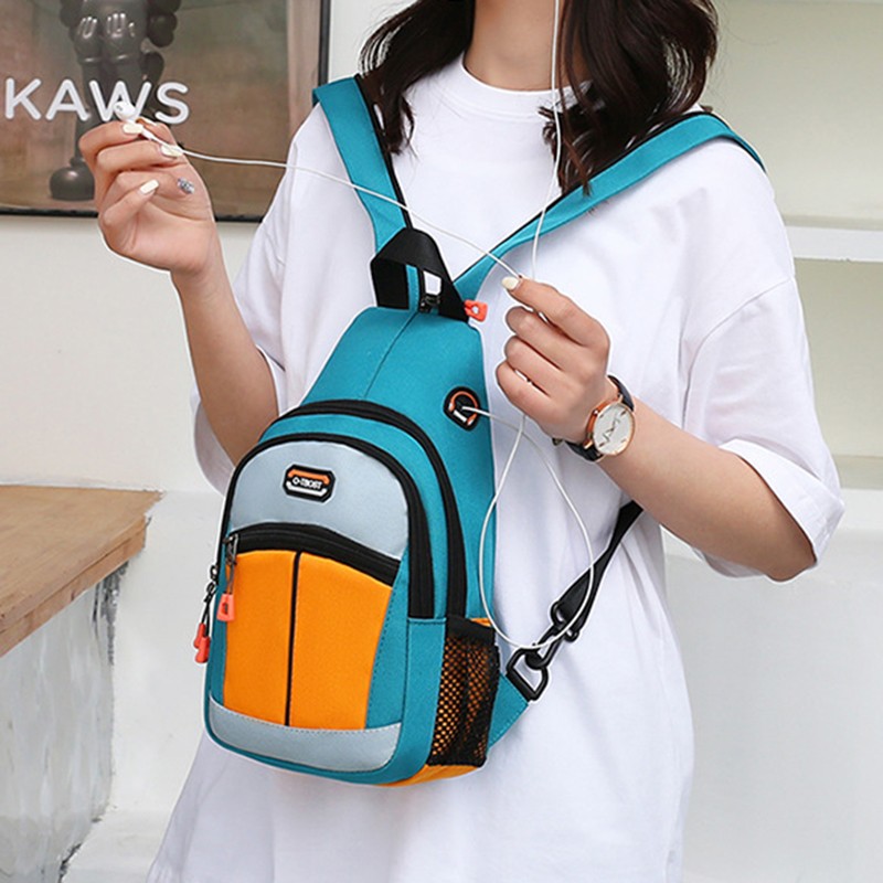 Women Sports Backpack USB Charging Multifunction Shoulder Bag Travel Gym Bag