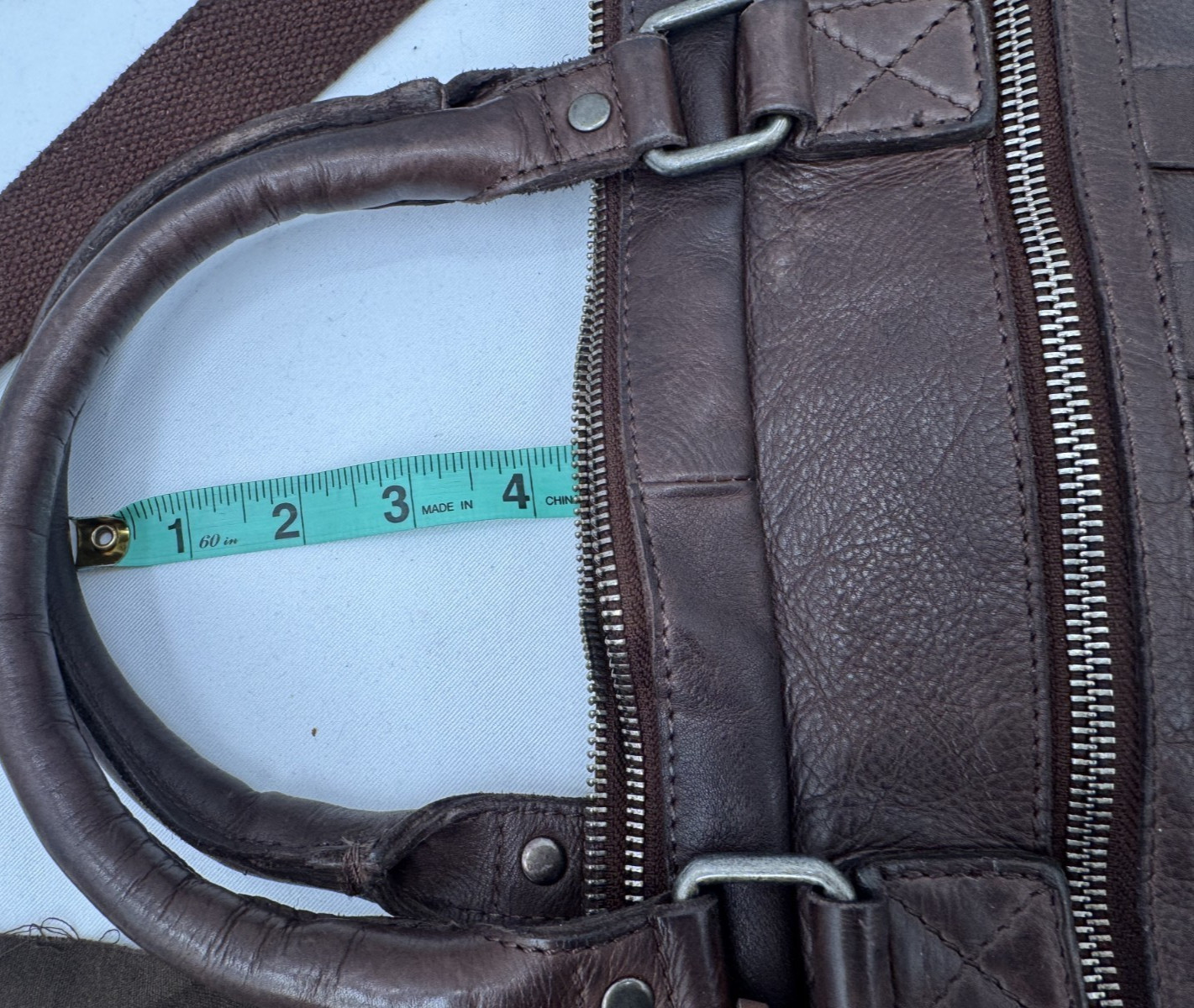 Valenca Holland Cognac Brown Woven Leather Document Laptop Bag Shoulder Carryall