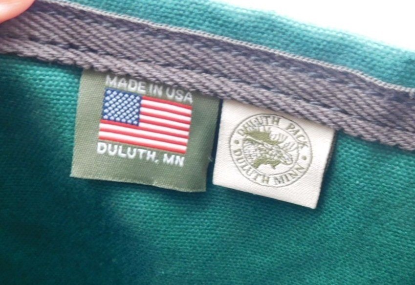 Duluth Pack Green Canvas Tote Bag Made in USA Minnesota