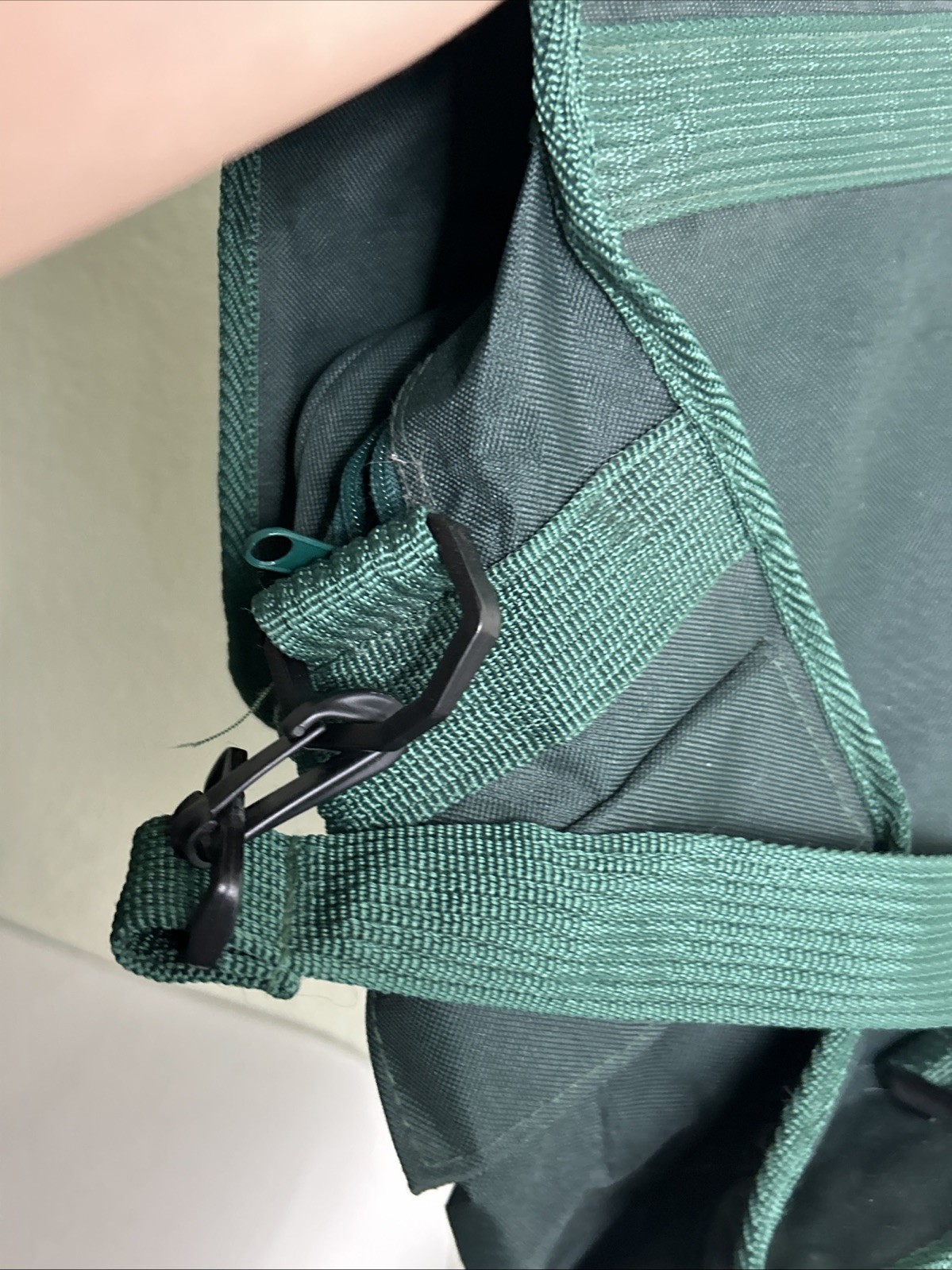 Vintage Perrier Sparkling Water Crossbody Messenger Bag Green 17x12x6