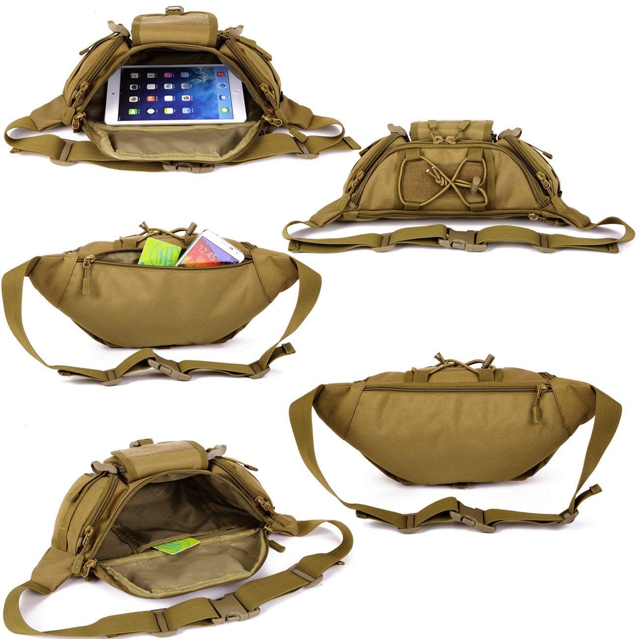 Tactical Waist Pack Military Fanny Pack for Men Outdoor Army Waist Bag Large …