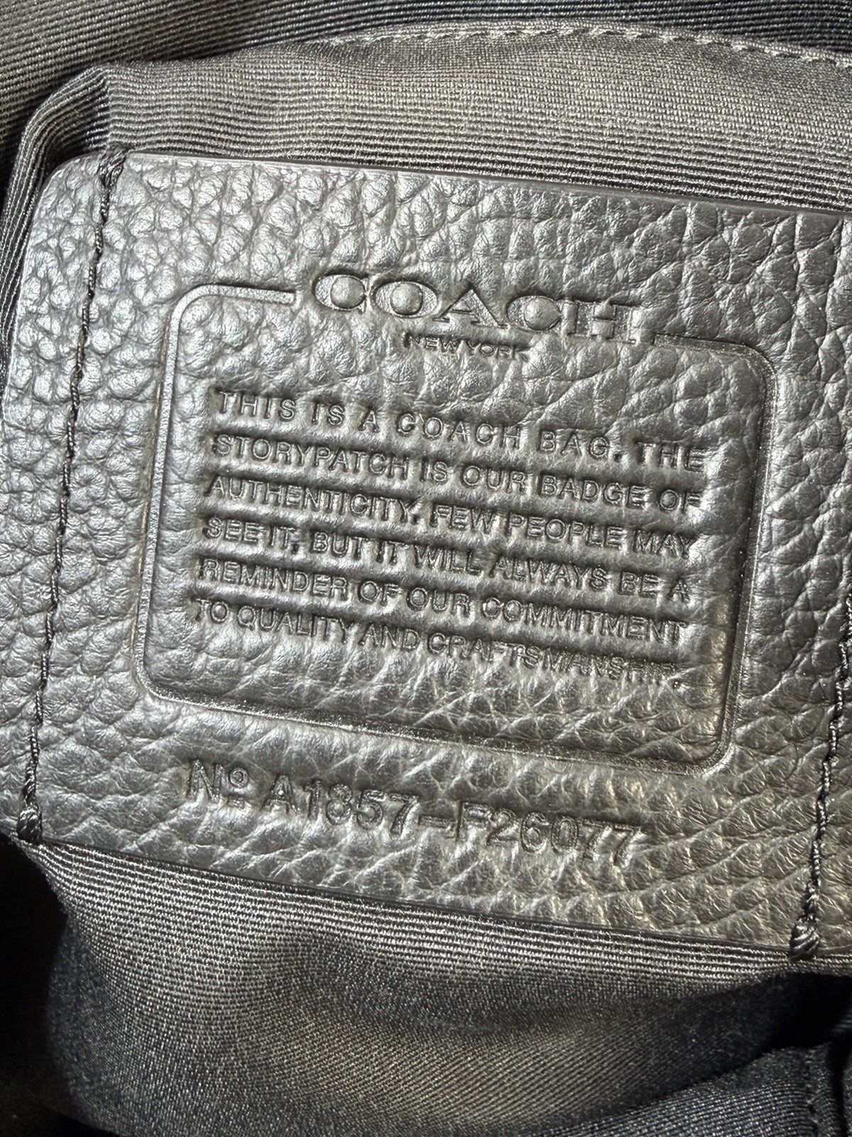 COACH Charles Black / Ivory Pebbled Leather Camera Crossbody Bag F26077