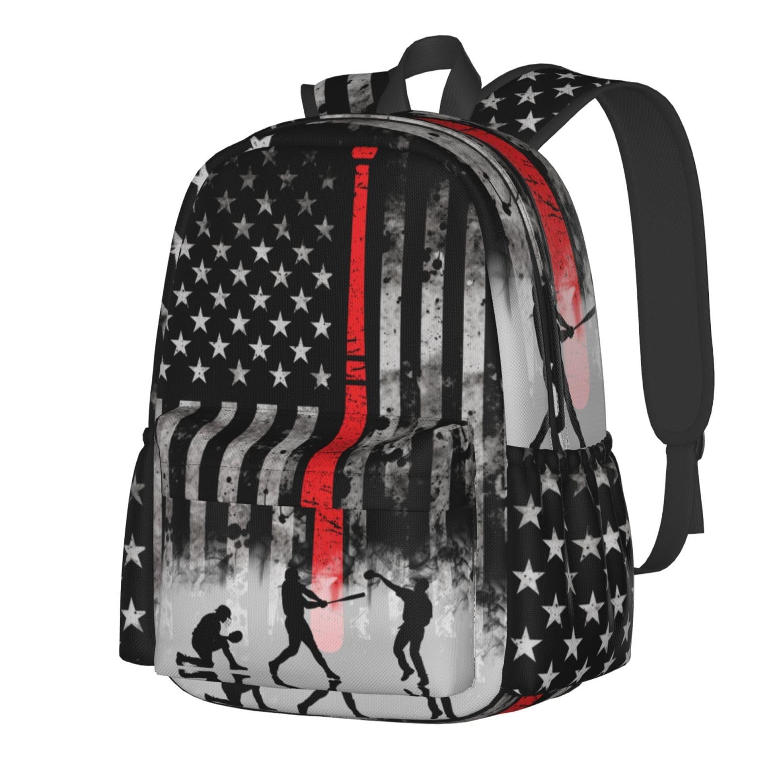 Baseball Backpack American FlagLaptop Backpacks Multipurpose Daypack For Men …