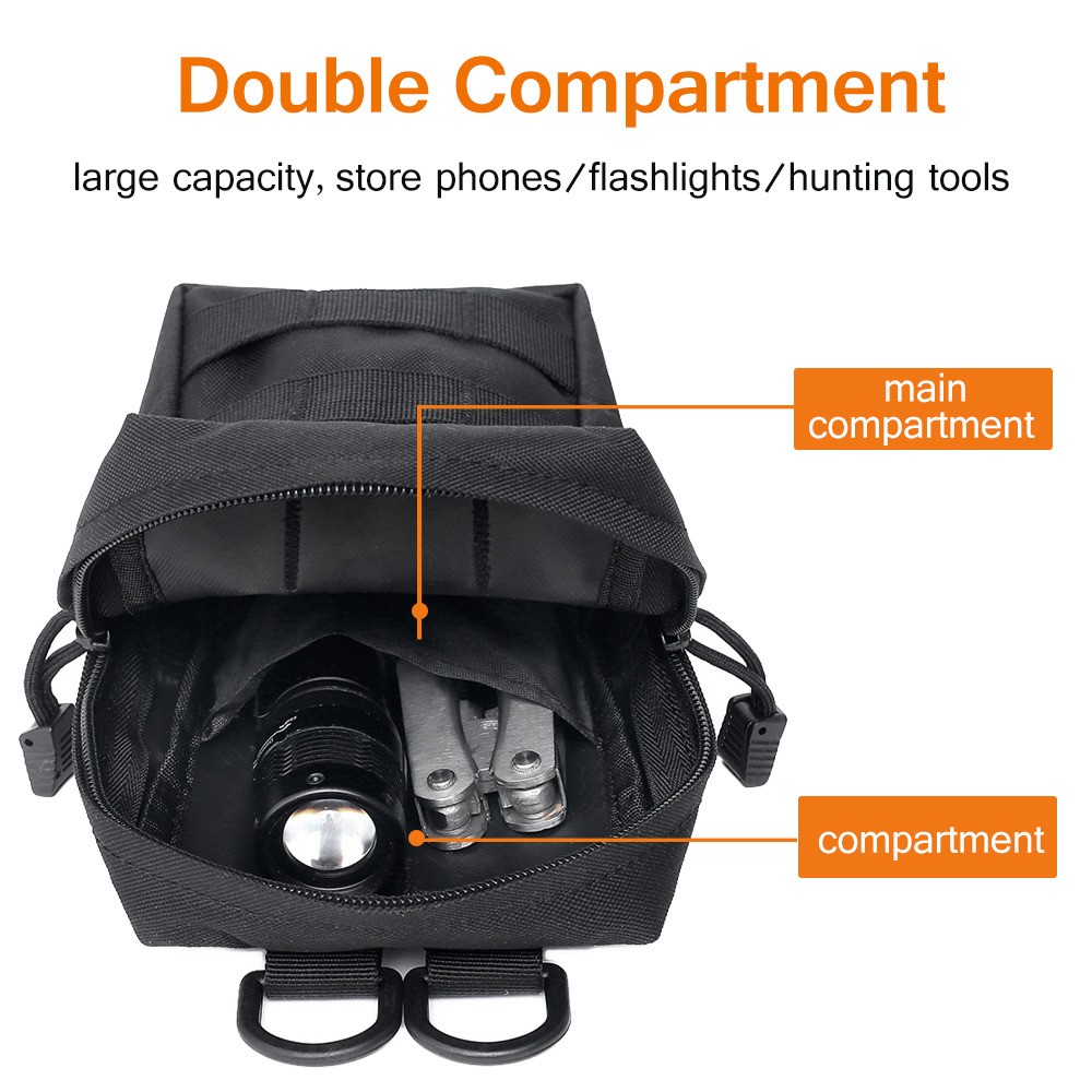 Tactical Molle Pouch Bag Outdoor Waist Pack Hunting Backpack Waterproof Belt Bag