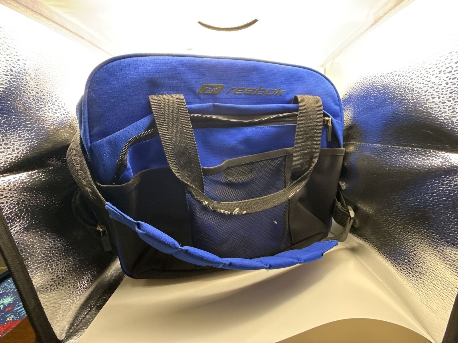 Reebok Royal Blue and Black Laptop Messenger Bag with Carry Handles