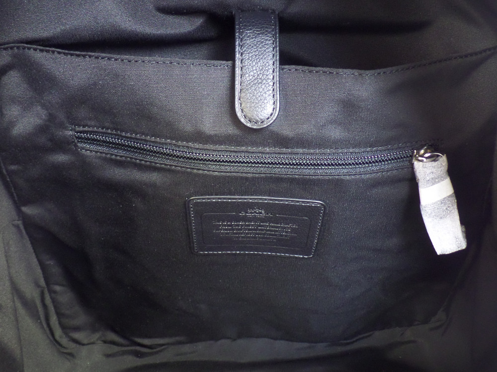 Coach Charles Black Pebbled Leather Laptop Backpack Work Travel NWT $550 F24650