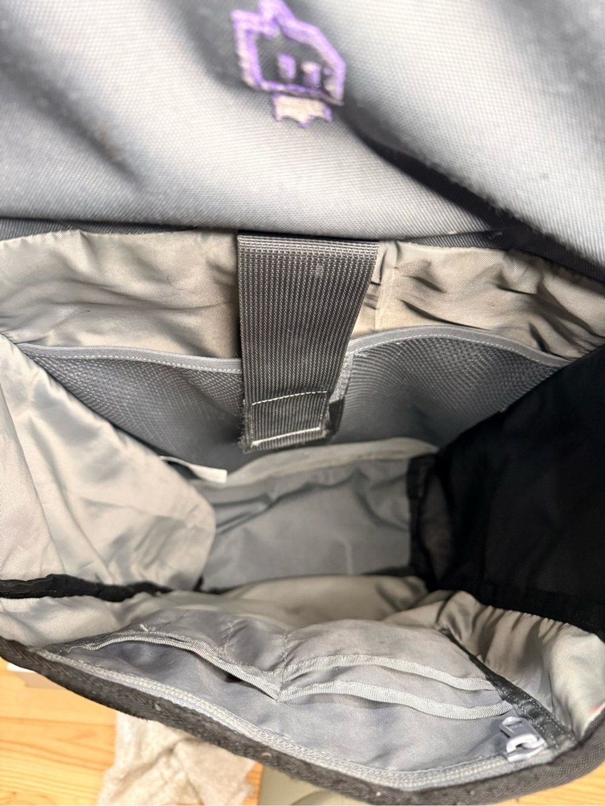 Timbuk2 Black Backpack with Purple Twitch Logo