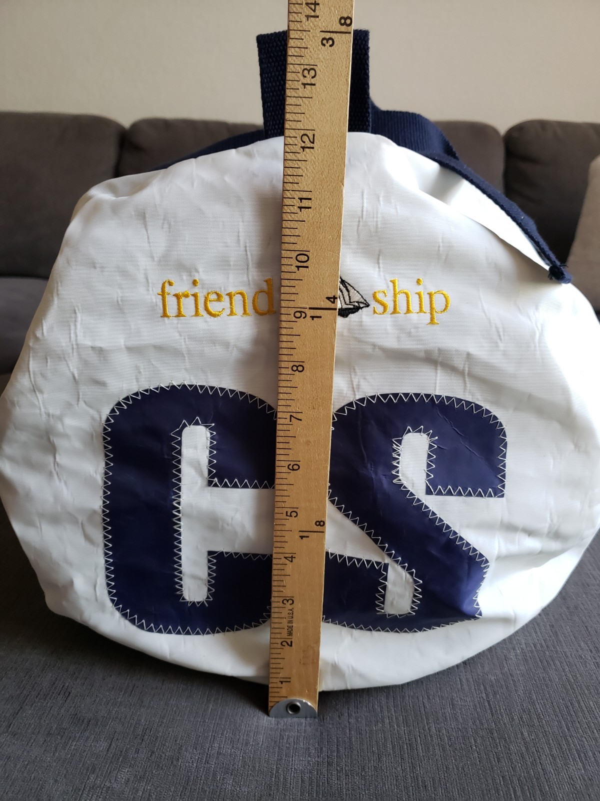Quba Sails Sailcloth Barrel LARGE Duffle Bag RARE! Cutty Sark Scotch Whiskey