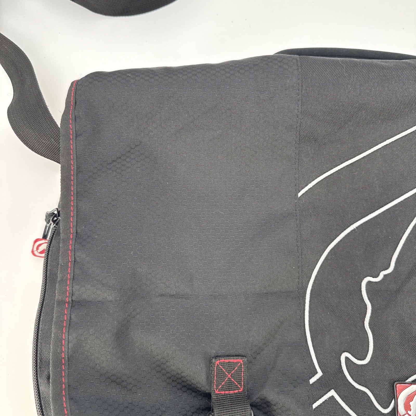 ECKO UNLTD Y2K RHINO Messenger Crossbody Computer Bag Black Red Nylon 12″x 20″