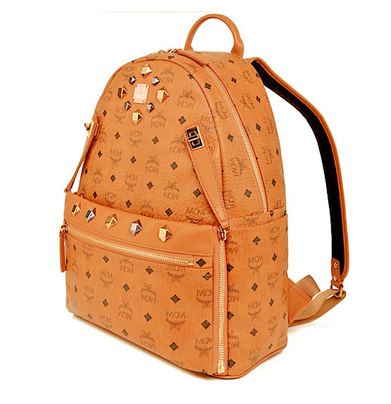MCM Backpack DUAL STARK Visetos CognacBrown Medium MMK 6sve79 Leather Authentic