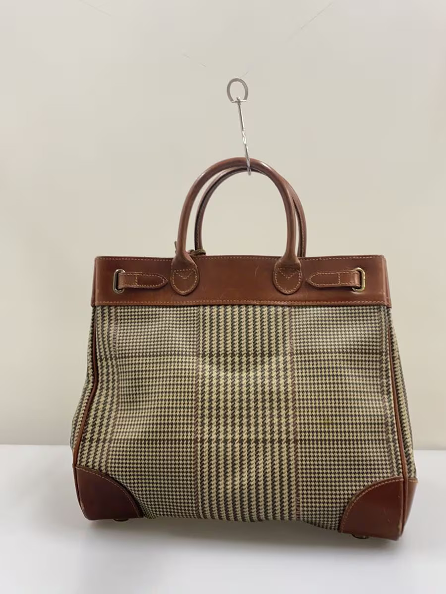 POLO RALPH LAUREN Tote Bag Leather BRW Check