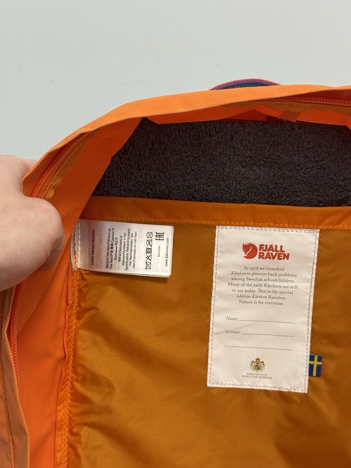 Fjällräven Kånken Rainbow Backpack Y2K Style Unisex Multicolor Bag