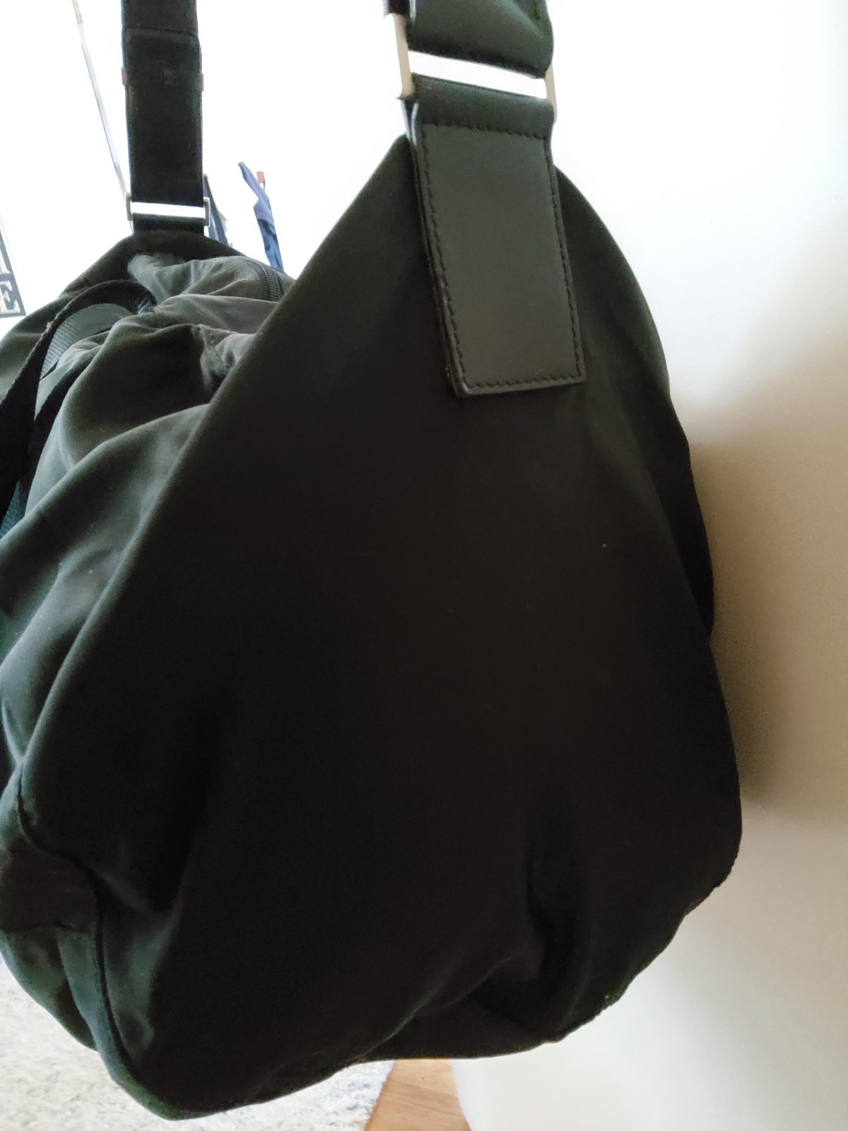 Authentic PRADA Boston Weekend Gym Duffle Bag Nylon Lock Keys Unlined Black