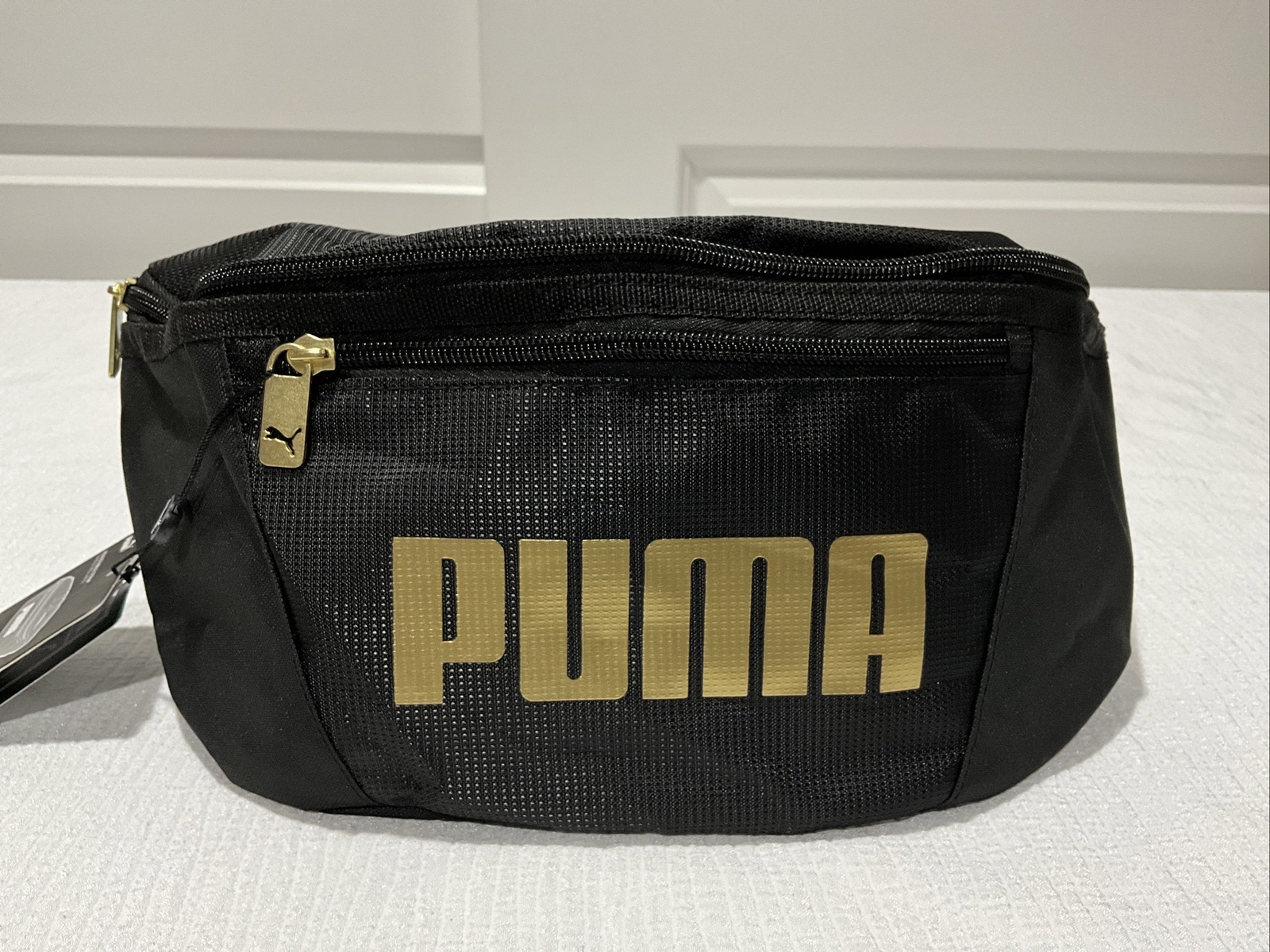 NEW WT LARGE PUMA BLACK GOLD Fanny Pack Waist HIP SACK Bag Men’s Women’s Unisex