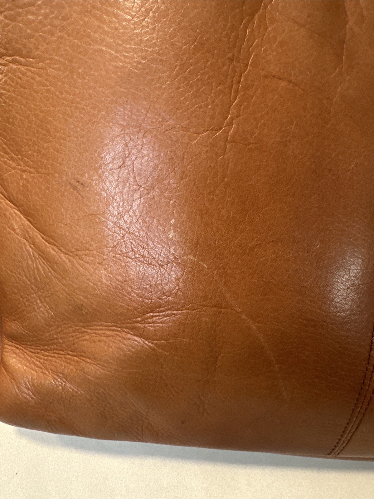 LATICO camel brown leather briefcase laptop messenger bag vintage